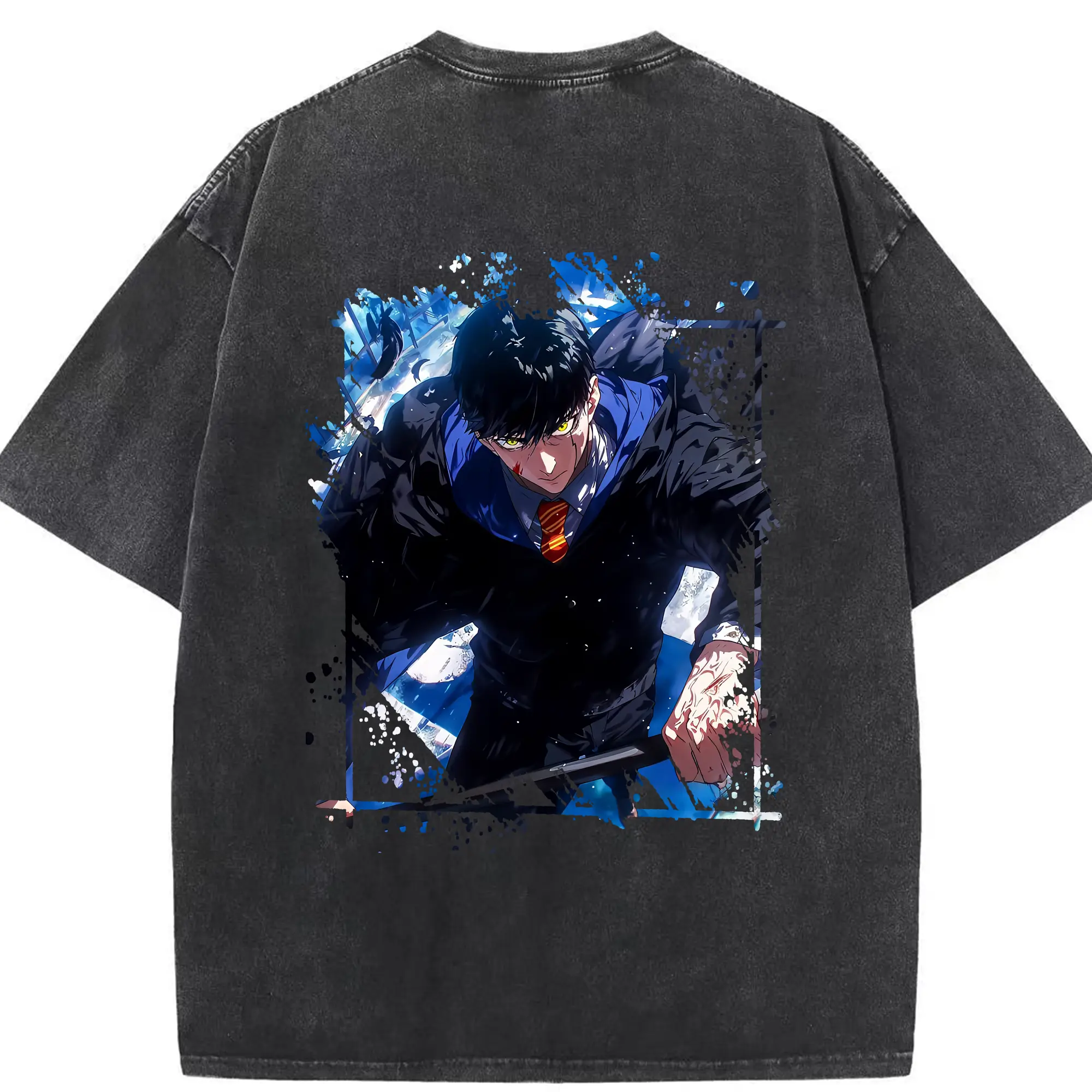 マッシュル グッズ,マッシュ・バーネデッド - 綿100％ ヴィンテージ風 半袖Tシャツ ・ 背面プリント ・ 柔らか肌触り ・ 通気性 快適 ・ スポーツ カジュアル 外出用