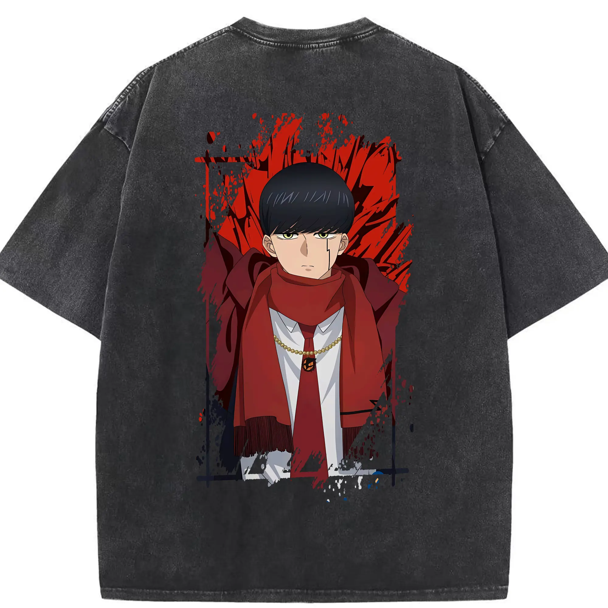 マッシュル グッズ,マッシュ・バーネデッド - 綿100％ ヴィンテージ風 半袖Tシャツ ・ 背面プリント ・ 柔らか肌触り ・ 通気性 快適 ・ スポーツ カジュアル 外出用