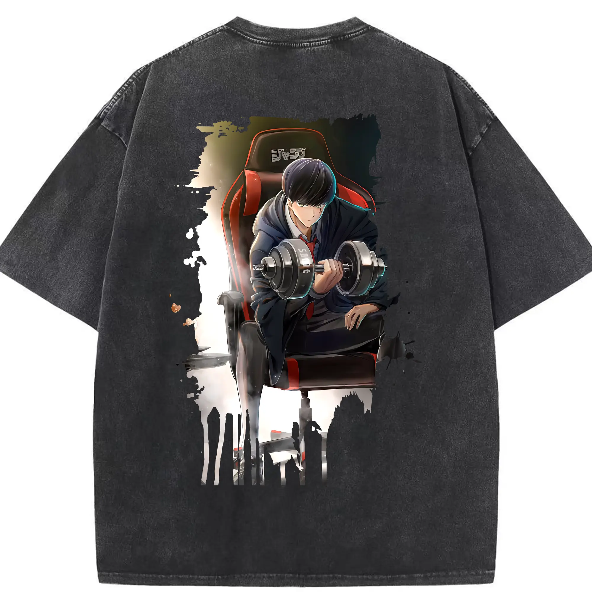 マッシュル グッズ,マッシュ・バーネデッド - 綿100％ ヴィンテージ風 半袖Tシャツ ・ 背面プリント ・ 柔らか肌触り ・ 通気性 快適 ・ スポーツ カジュアル 外出用