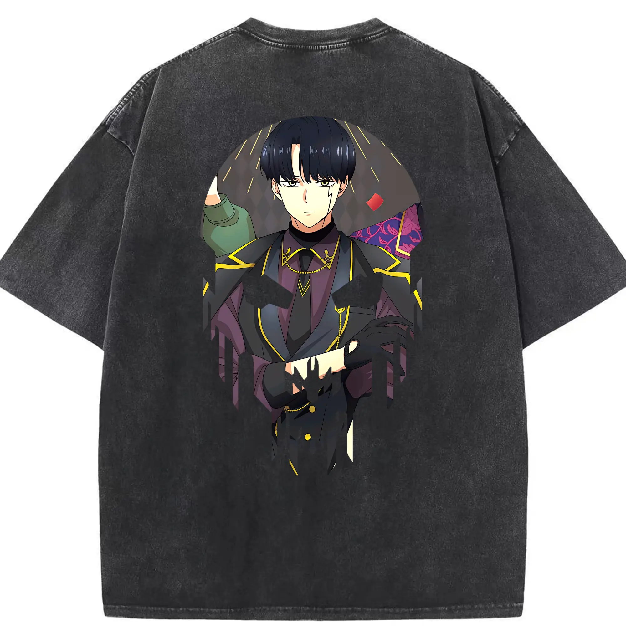 マッシュル グッズ,マッシュ・バーネデッド - 綿100％ ヴィンテージ風 半袖Tシャツ ・ 背面プリント ・ 柔らか肌触り ・ 通気性 快適 ・ スポーツ カジュアル 外出用