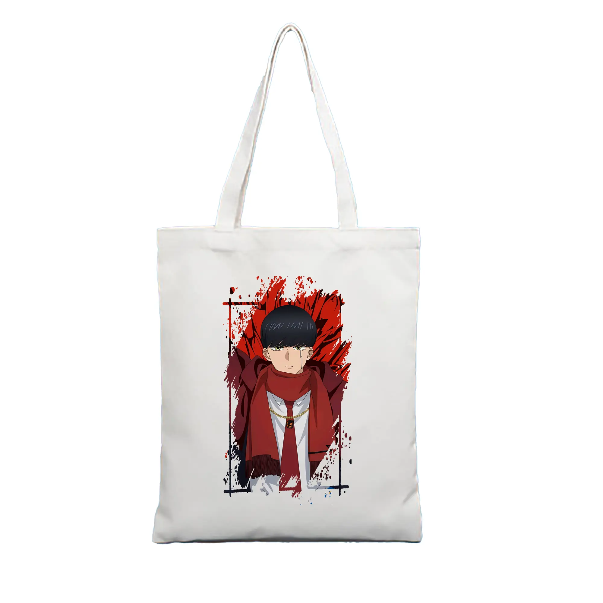 マッシュル グッズ,マッシュ・バーネデッド - 縦型キャンバス手提げバッグ（トートバッグ） ・ キャンバス素材 ・ ショッピング用 ・ 軽量 丈夫 お手入れ簡単