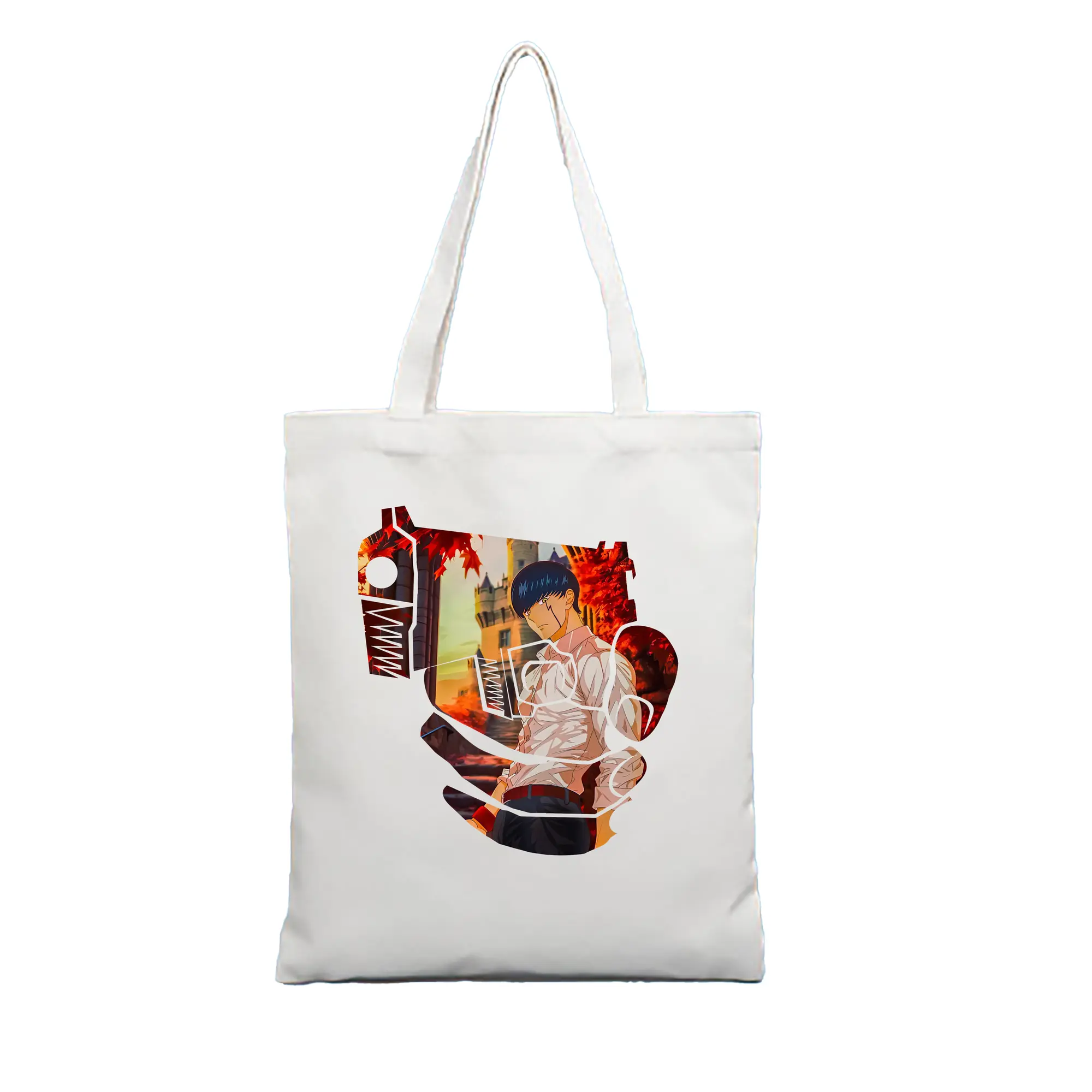 マッシュル グッズ,マッシュ・バーネデッド - 縦型キャンバス手提げバッグ（トートバッグ） ・ キャンバス素材 ・ ショッピング用 ・ 軽量 丈夫 お手入れ簡単