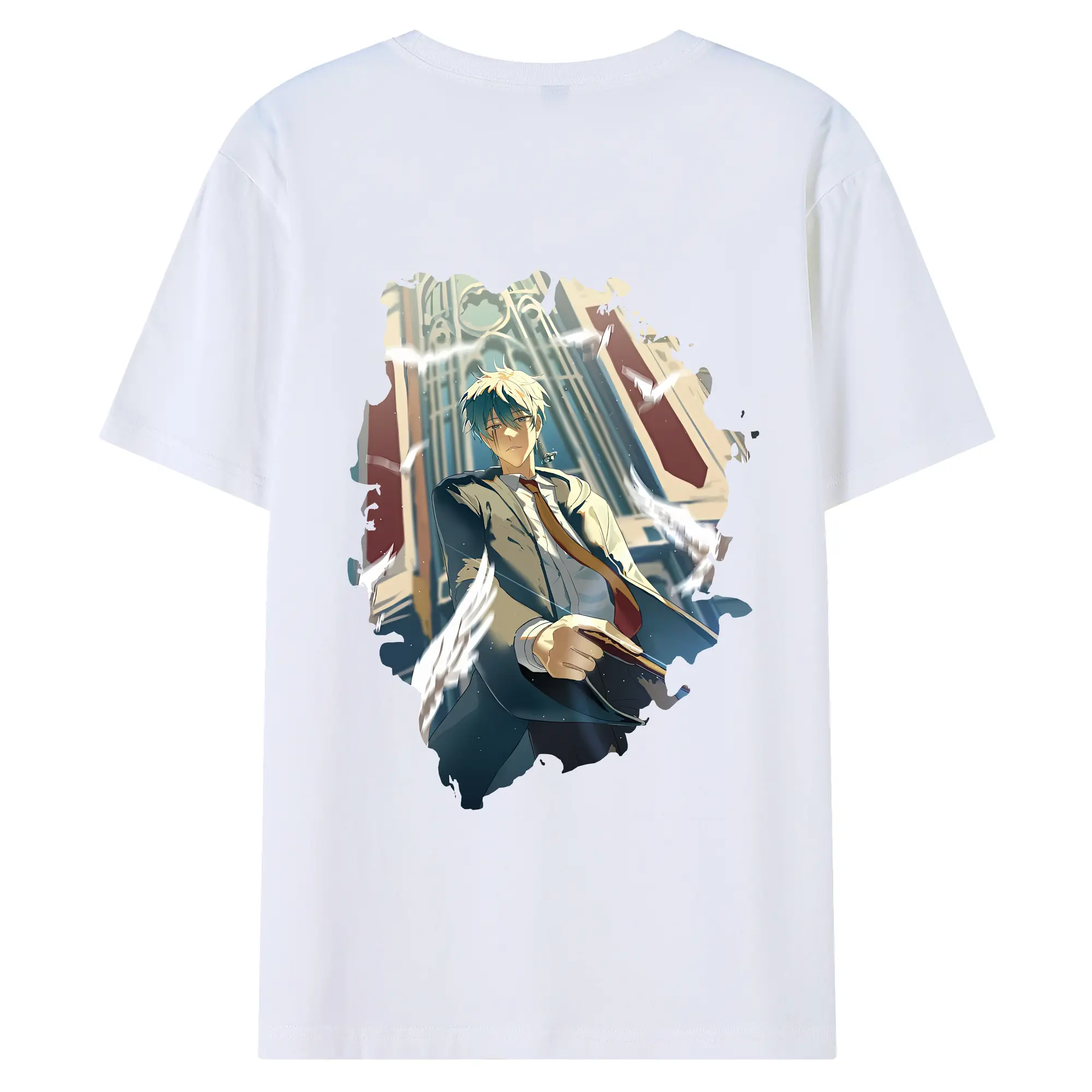 マッシュル グッズ,ランス・クラウン - 綿100％ 半袖Tシャツ ・ バックプリント ・ 快適 通気性 ・ 日常使い 散歩 スポーツ用