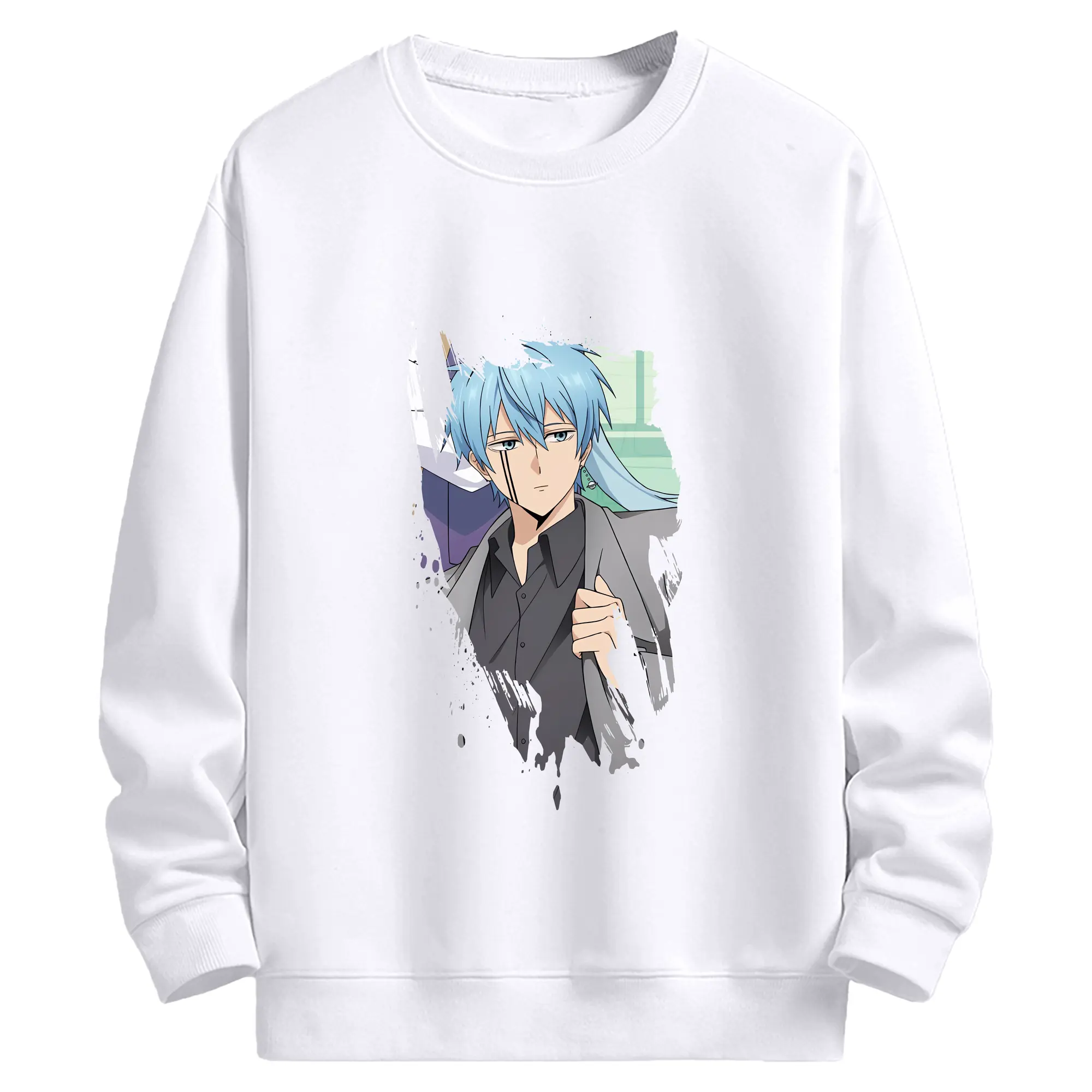 マッシュル グッズ,ランス・クラウン - 高品質 クルーネック スウェット ・ コットン59％ ポリエステル41％ ・ ユニセックス 長袖 トレーナー ・ カジュアル デイリー スポーツ 散歩用