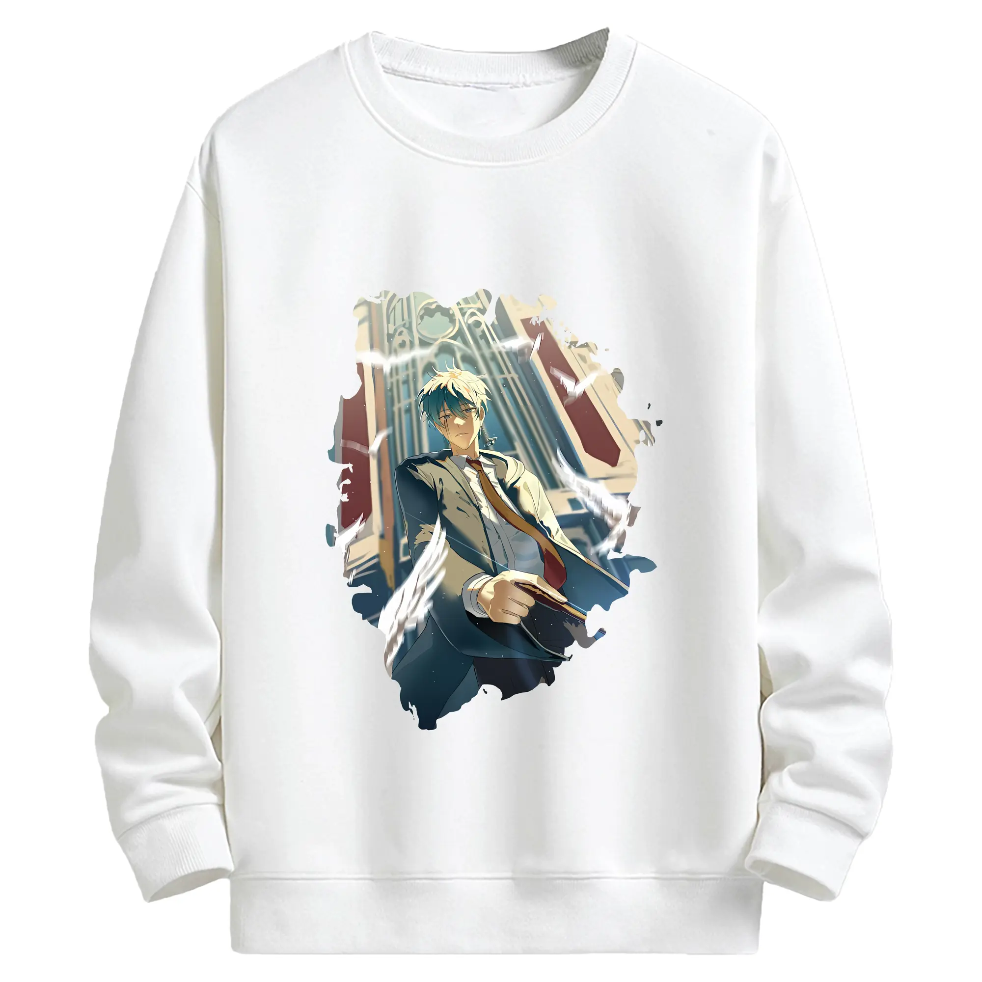 マッシュル グッズ,ランス・クラウン - キッズ クルーネックスウェットシャツ ・ フロントプリント ・ 綿80％ ポリエステル20％ ・ 快適 通学 スポーツ 日常使い お散歩用