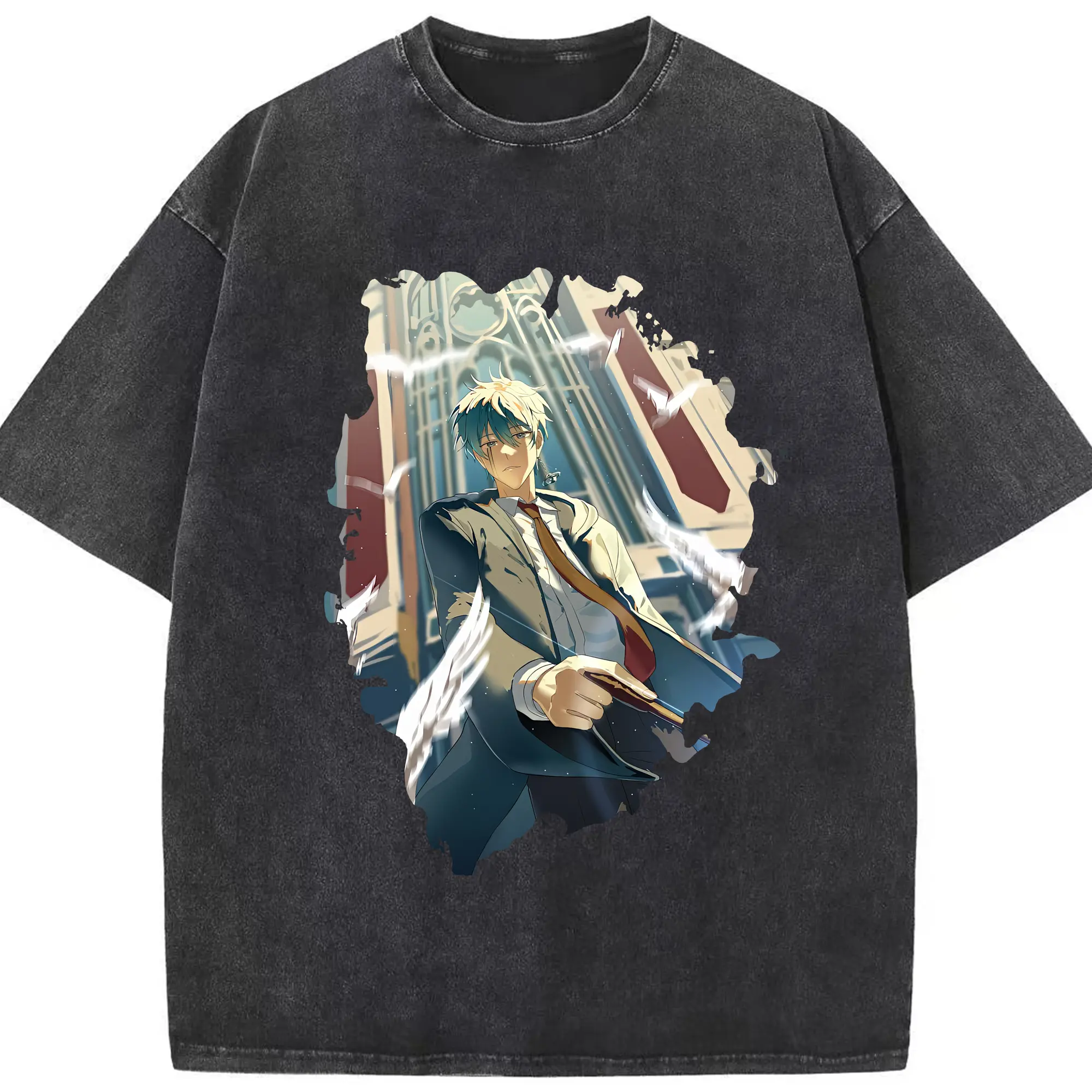 マッシュル グッズ,ランス・クラウン - 綿100％ ヴィンテージ風 半袖Tシャツ ・ フロントプリント ・ 柔らか肌触り ・ 通気性 快適 ・ スポーツ カジュアル 外出用