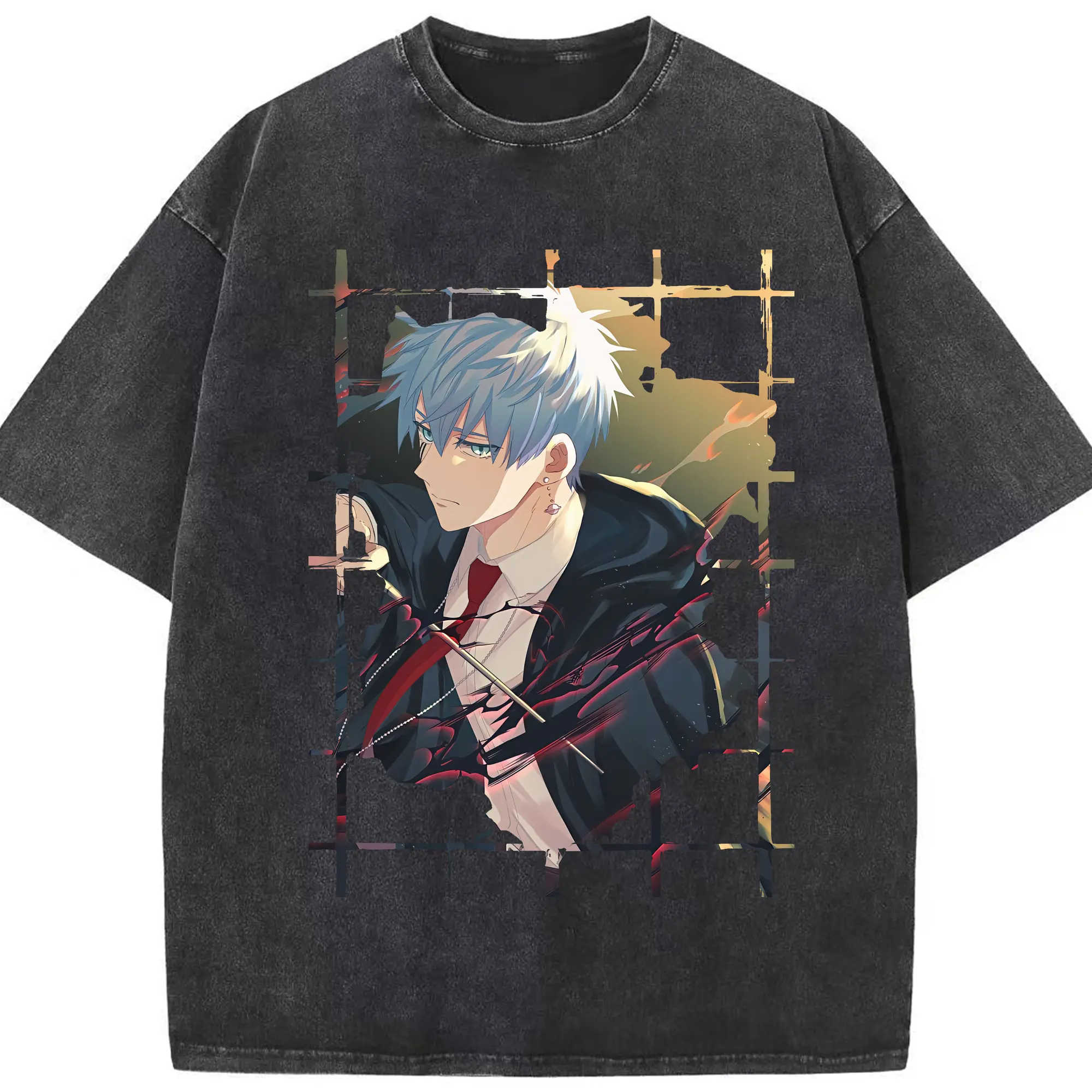 マッシュル グッズ,ランス・クラウン - 綿100％ ヴィンテージ風 半袖Tシャツ ・ フロントプリント ・ 柔らか肌触り ・ 通気性 快適 ・ スポーツ カジュアル 外出用