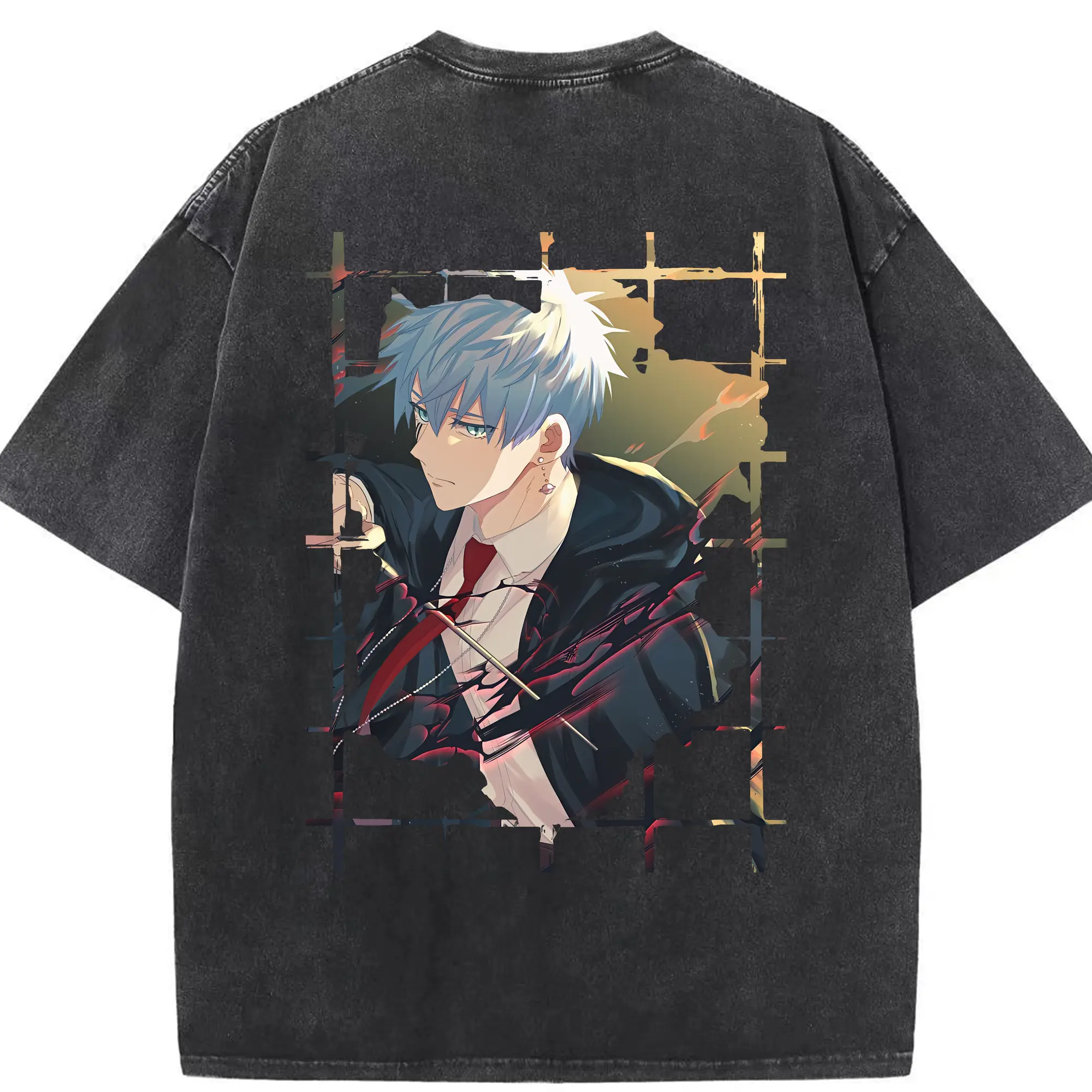 マッシュル グッズ,ランス・クラウン - 綿100％ ヴィンテージ風 半袖Tシャツ ・ 背面プリント ・ 柔らか肌触り ・ 通気性 快適 ・ スポーツ カジュアル 外出用