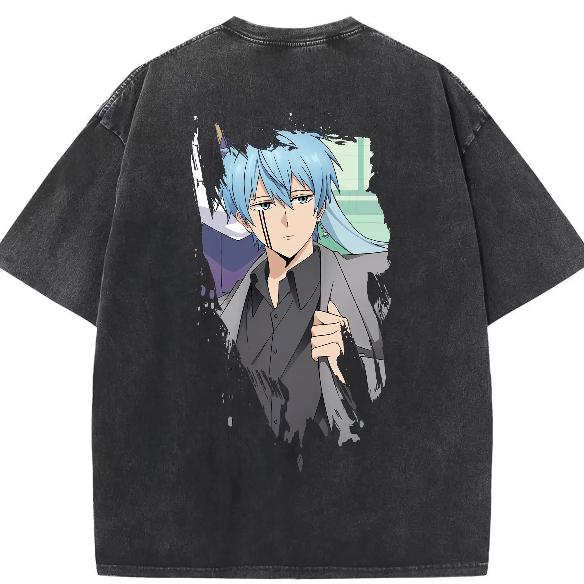 マッシュル グッズ,ランス・クラウン - 綿100％ ヴィンテージ風 半袖Tシャツ ・ 背面プリント ・ 柔らか肌触り ・ 通気性 快適 ・ スポーツ カジュアル 外出用