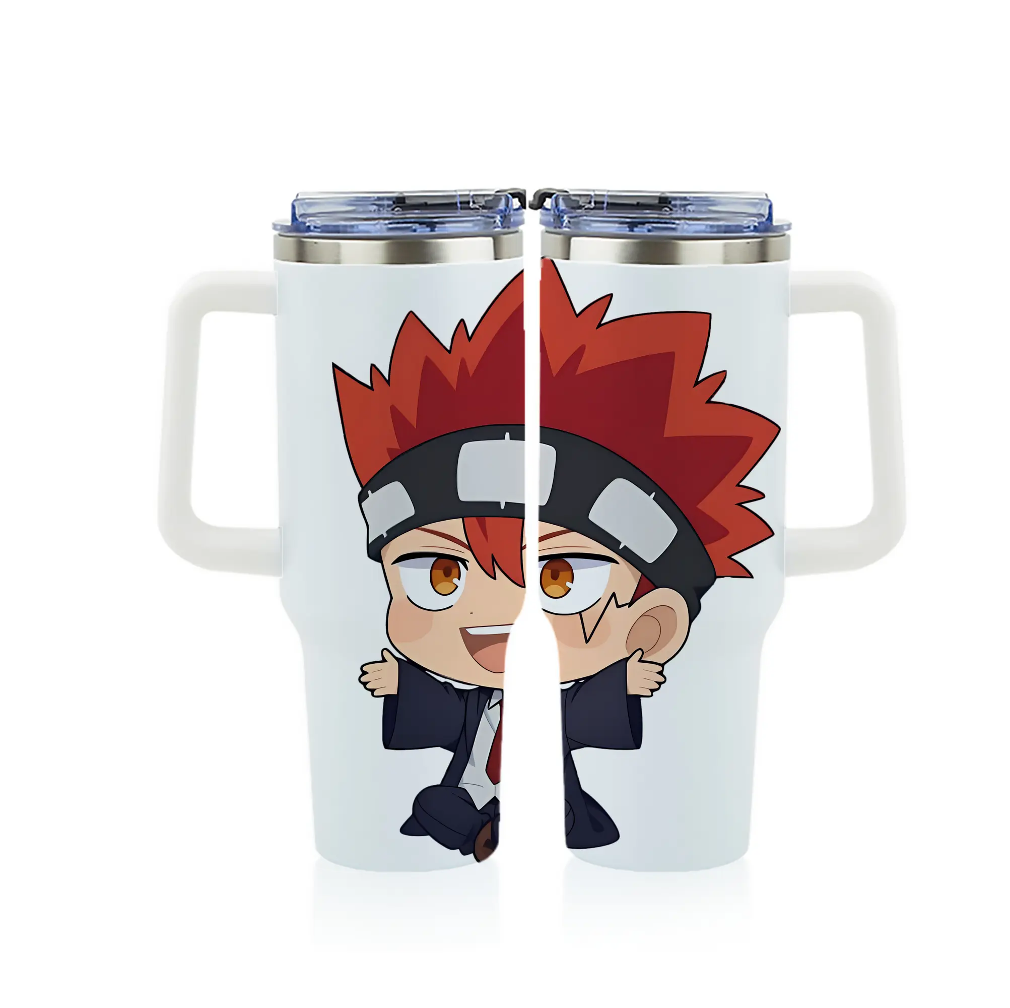 マッシュル グッズ,ドット・バレット - 1200mL フルプリント車用タンブラー ・ 304ステンレス 内側 ・ 201ステンレス 外側 ・ 保温 保冷 ・ 通勤 ドライブ アウトドア用