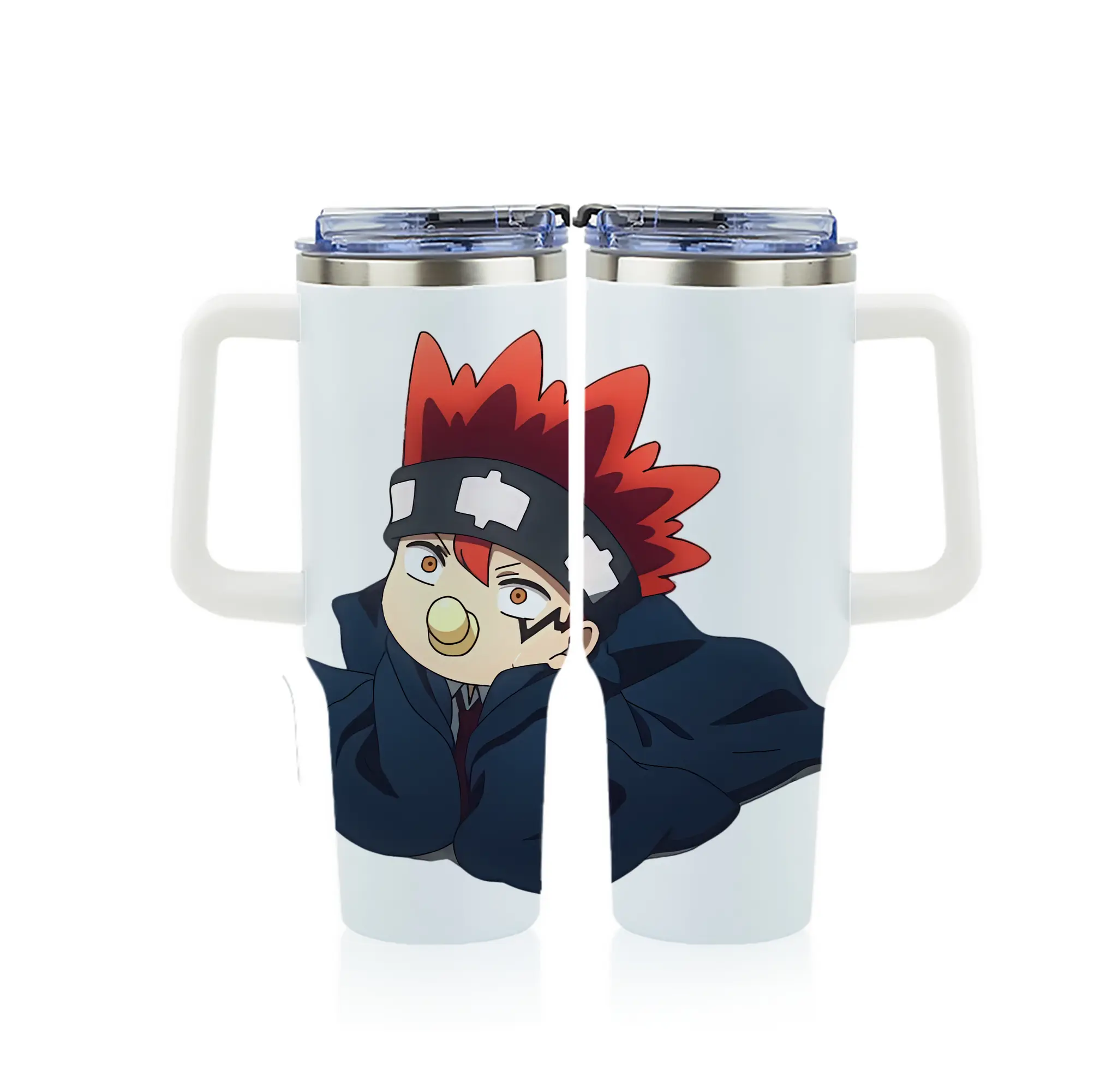 マッシュル グッズ,ドット・バレット - 1200mL フルプリント車用タンブラー ・ 304ステンレス 内側 ・ 201ステンレス 外側 ・ 保温 保冷 ・ 通勤 ドライブ アウトドア用