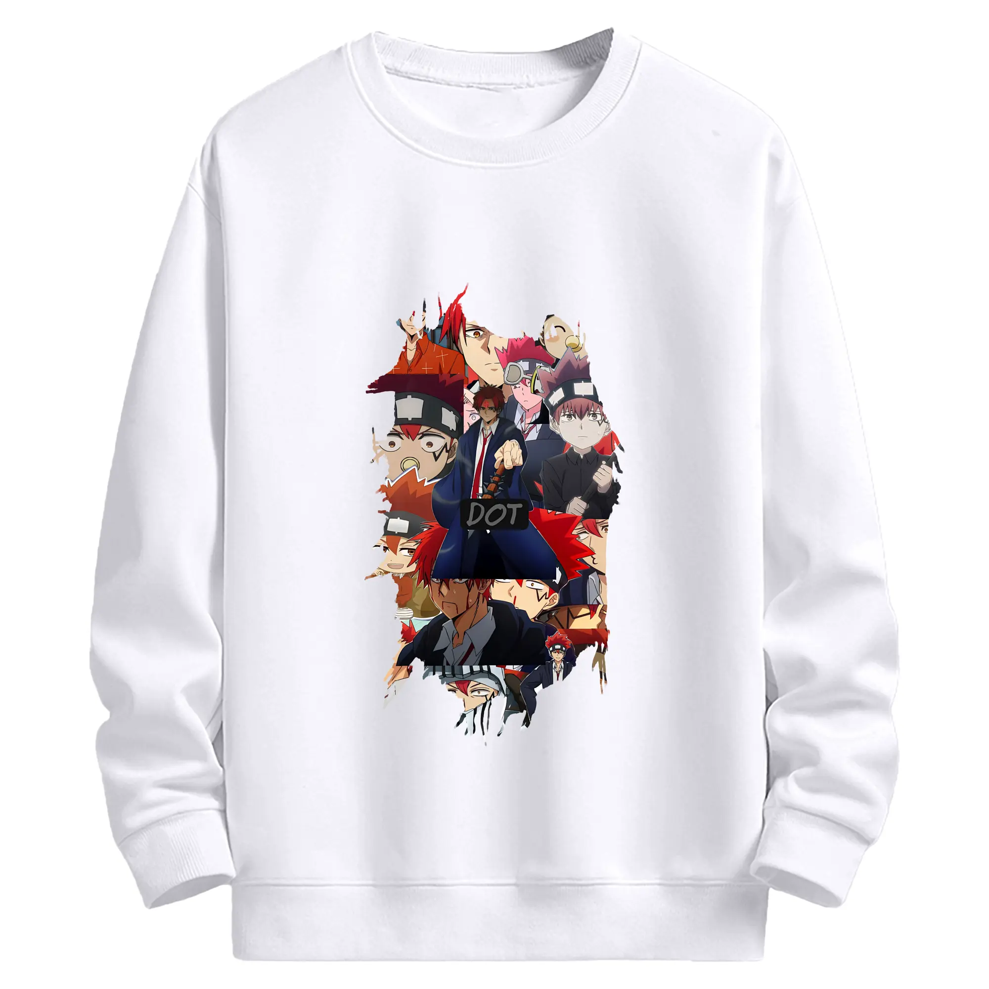 マッシュル グッズ,ドット・バレット - 高品質 クルーネック スウェット ・ コットン59％ ポリエステル41％ ・ ユニセックス 長袖 トレーナー ・ カジュアル デイリー スポーツ 散歩用