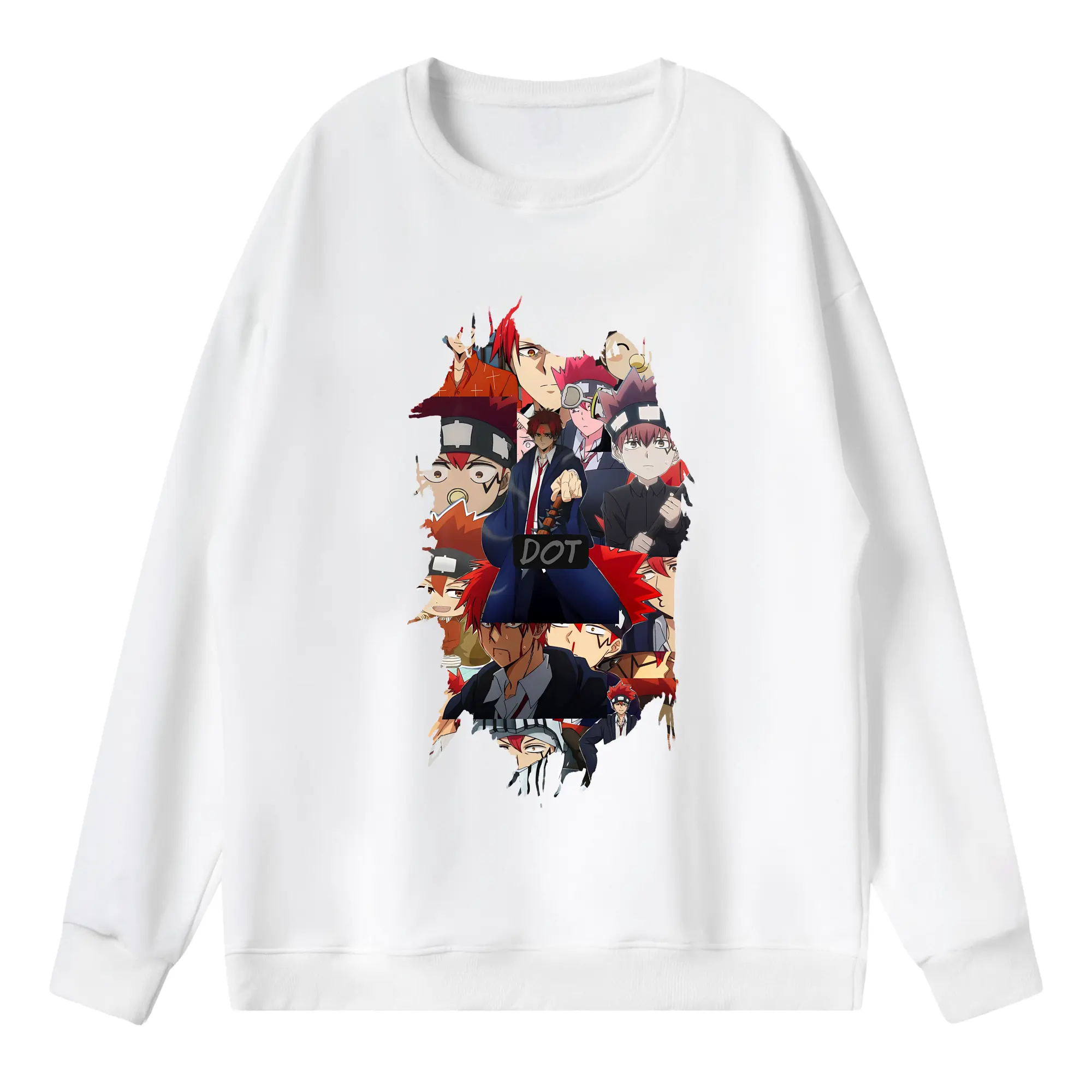 マッシュル グッズ,ドット・バレット - 薄手 クルーネック スウェット 裏毛260g · ポリエステル 春秋向け カジュアル 男女兼用 · トレーナー デイリー スポーツ 散歩に最適