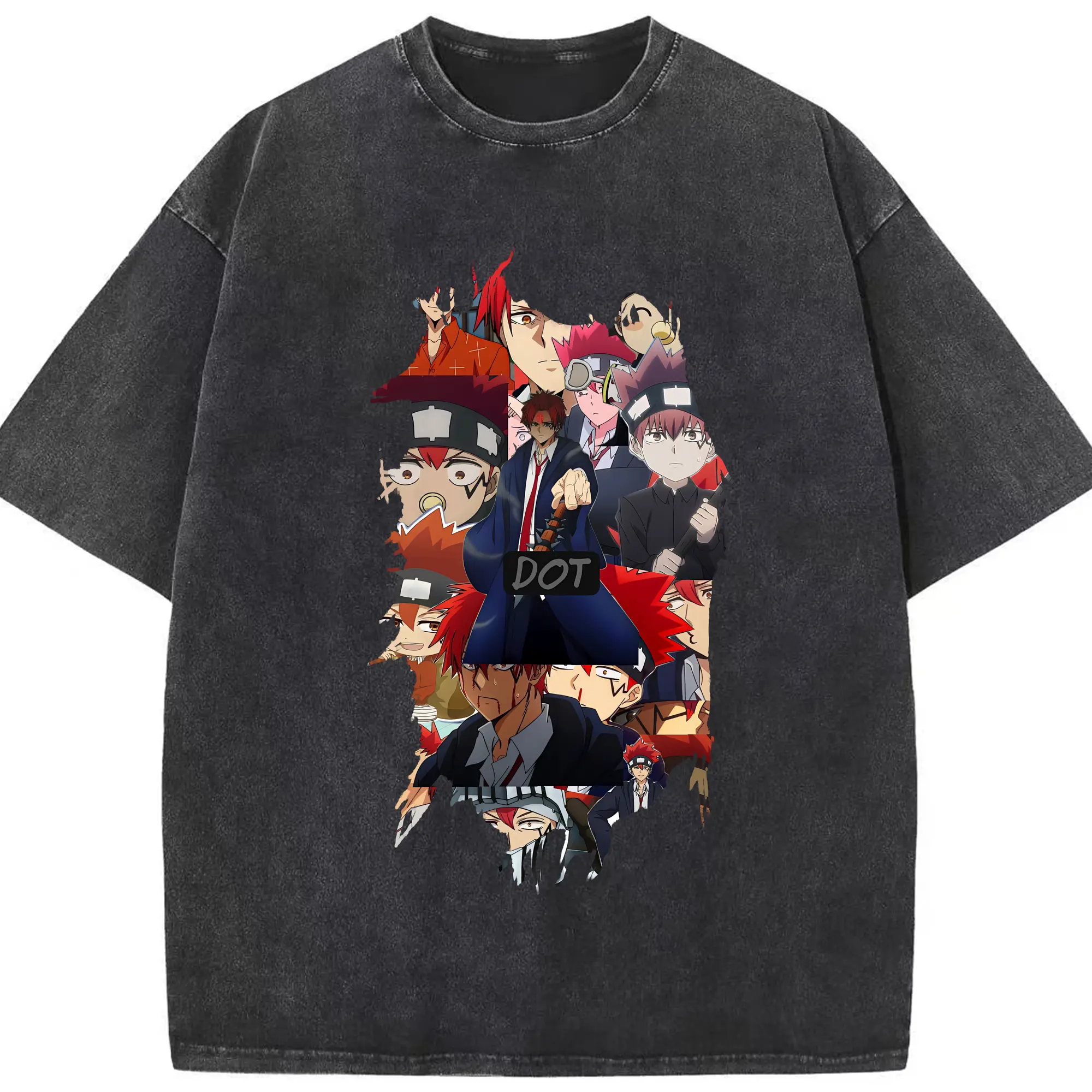 マッシュル グッズ,ドット・バレット - 綿100％ ヴィンテージ風 半袖Tシャツ ・ フロントプリント ・ 柔らか肌触り ・ 通気性 快適 ・ スポーツ カジュアル 外出用