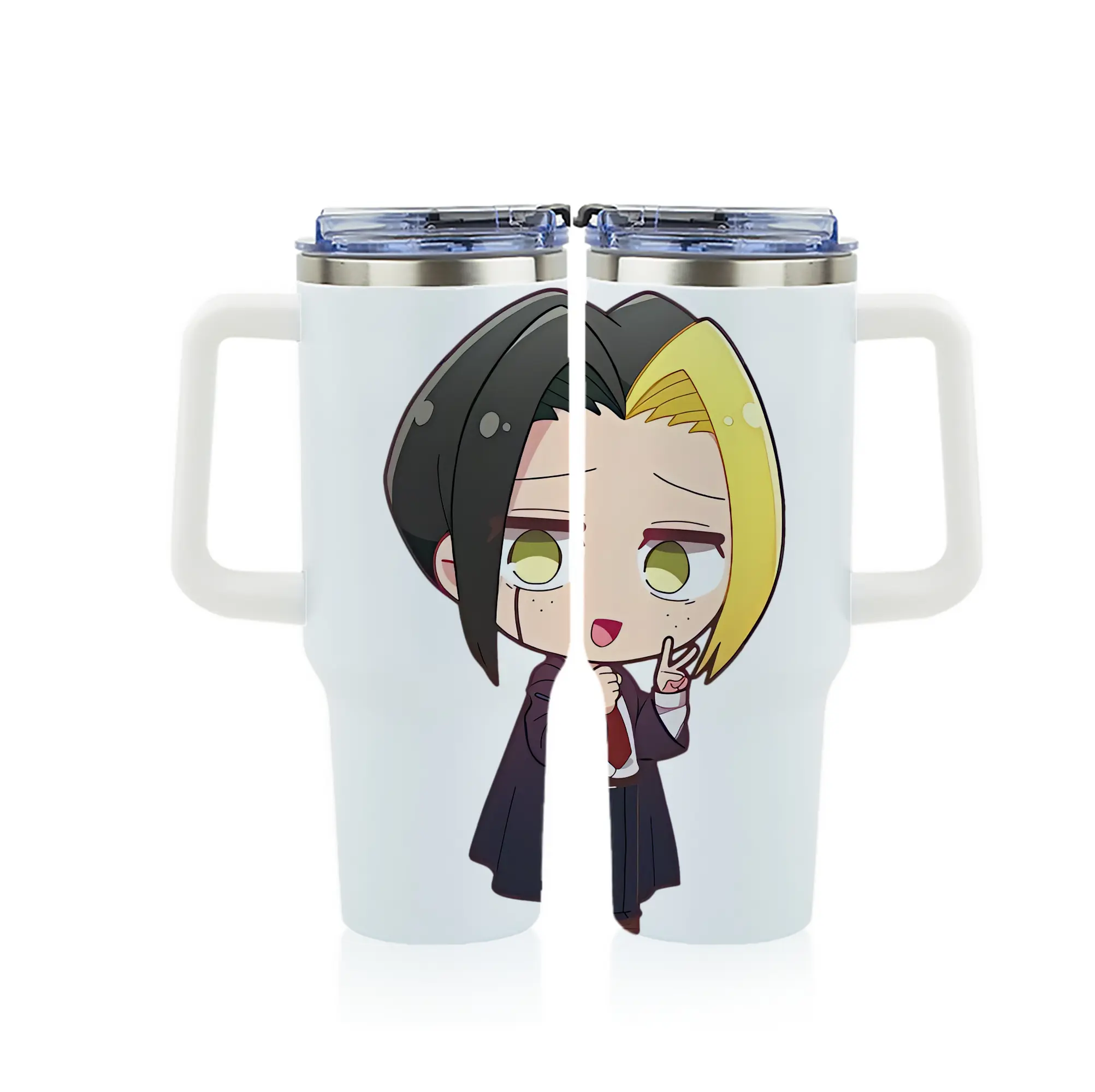 マッシュル グッズ,フィン・エイムズ - 1200mL フルプリント車用タンブラー ・ 304ステンレス 内側 ・ 201ステンレス 外側 ・ 保温 保冷 ・ 通勤 ドライブ アウトドア用