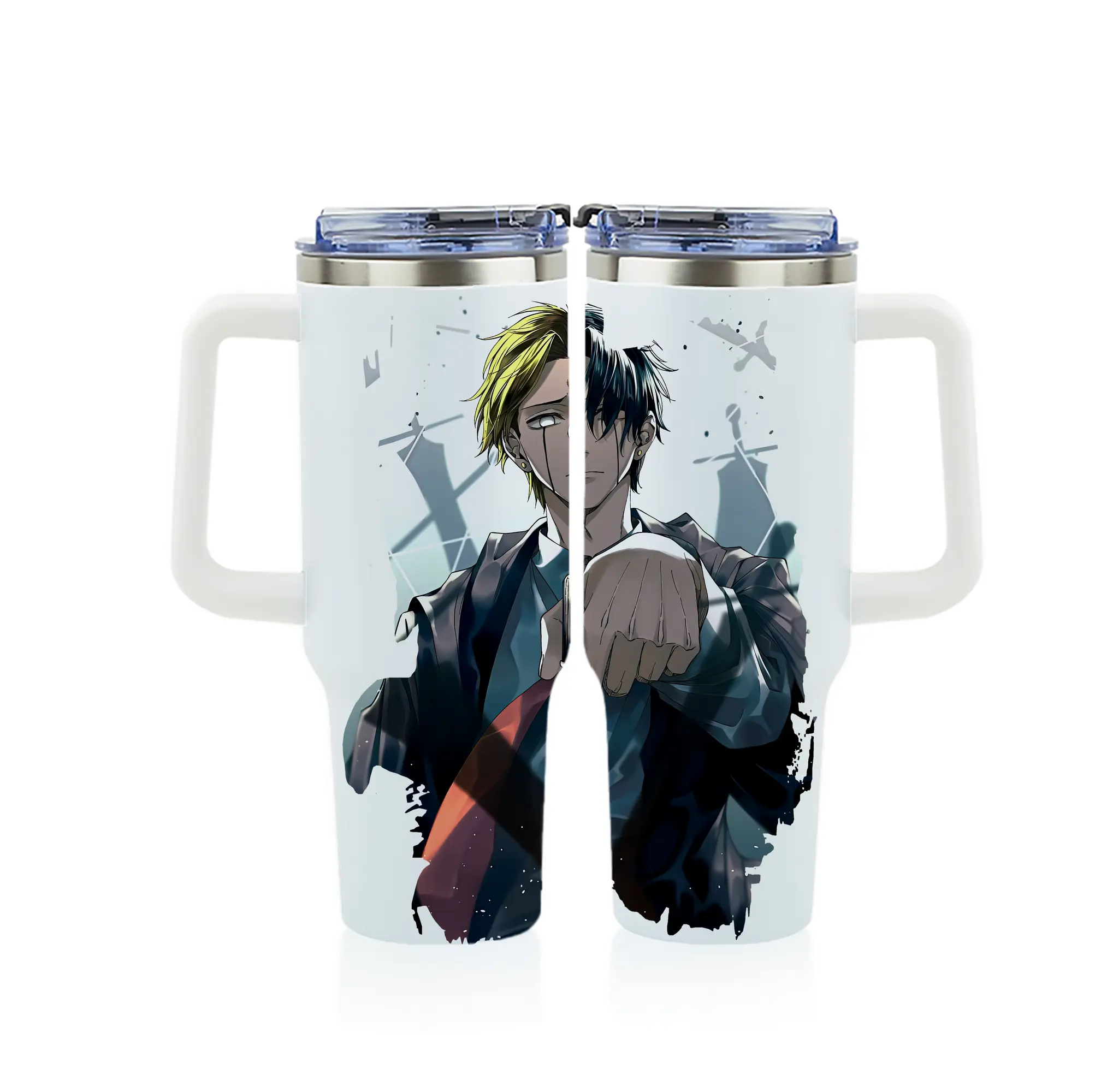 マッシュル グッズ,レイン・エイムズ - 1200mL フルプリント車用タンブラー ・ 304ステンレス 内側 ・ 201ステンレス 外側 ・ 保温 保冷 ・ 通勤 ドライブ アウトドア用