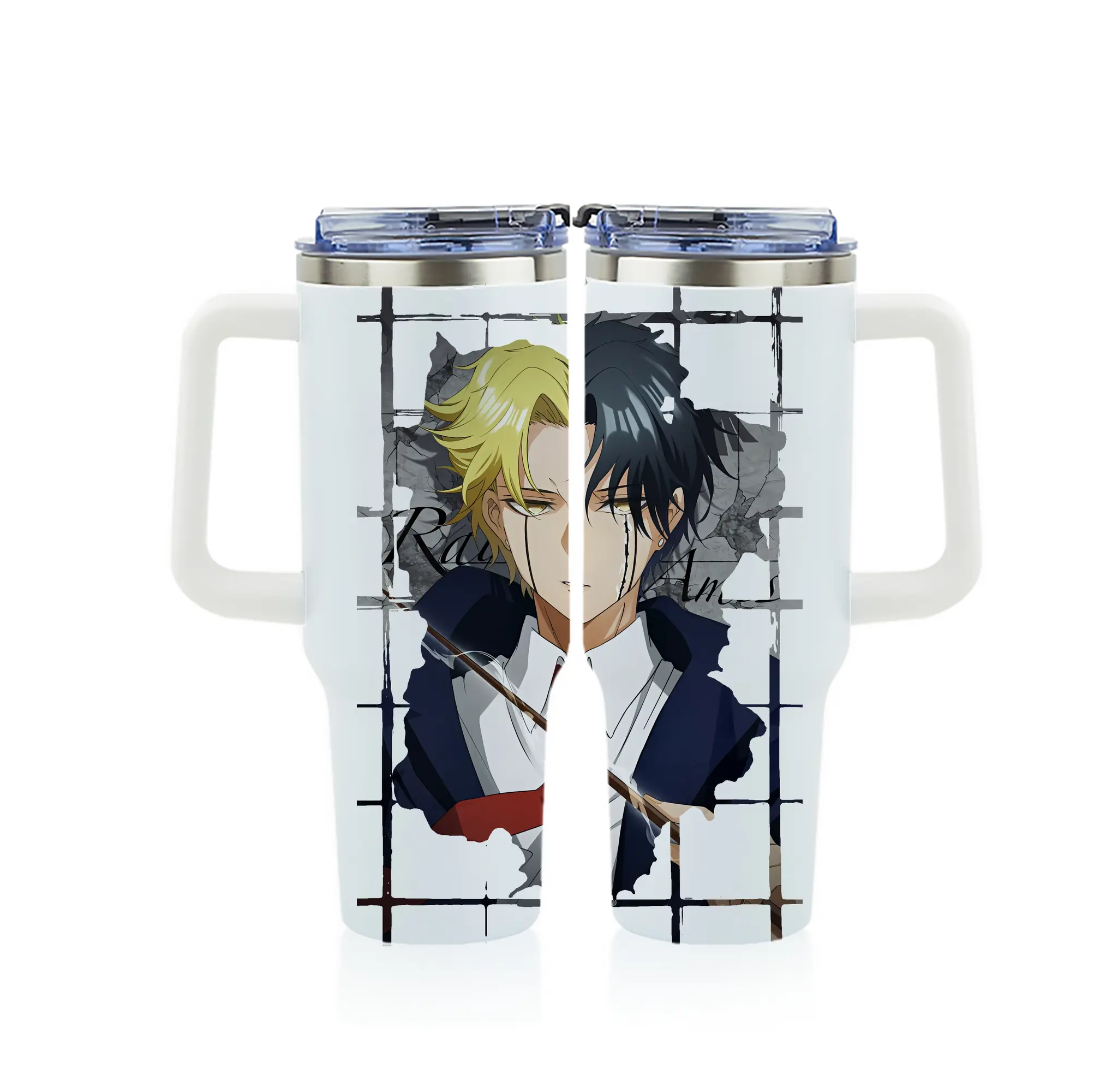 マッシュル グッズ,レイン・エイムズ - 1200mL フルプリント車用タンブラー ・ 304ステンレス 内側 ・ 201ステンレス 外側 ・ 保温 保冷 ・ 通勤 ドライブ アウトドア用