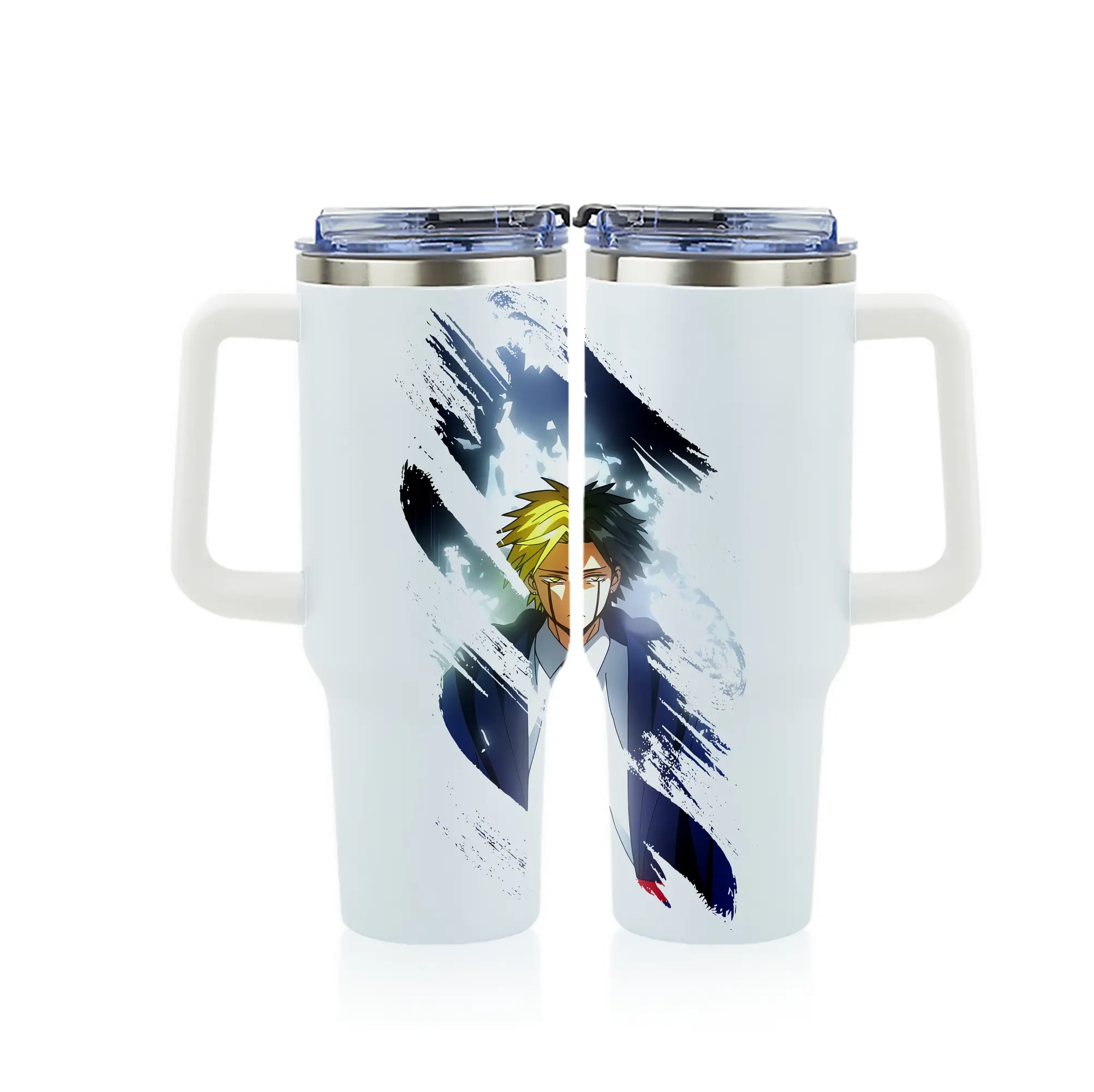 マッシュル グッズ,レイン・エイムズ - 1200mL フルプリント車用タンブラー ・ 304ステンレス 内側 ・ 201ステンレス 外側 ・ 保温 保冷 ・ 通勤 ドライブ アウトドア用