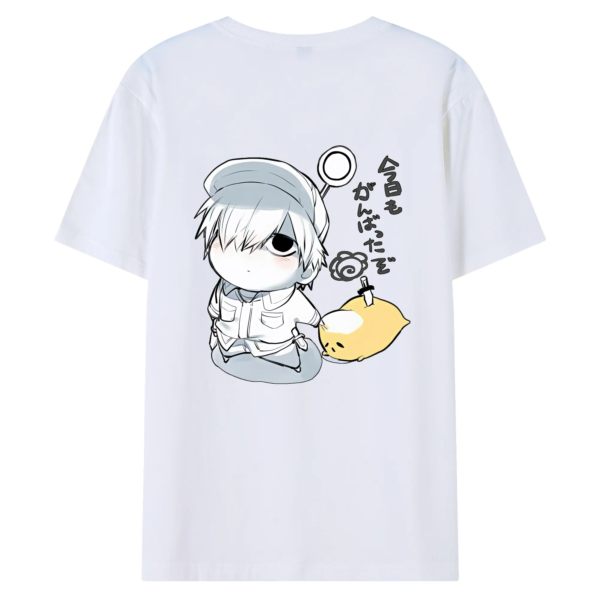 はたらく細胞 グッズ,白血球 - 綿100％ 半袖Tシャツ ・ バックプリント ・ 快適 通気性 ・ 日常使い 散歩 スポーツ用