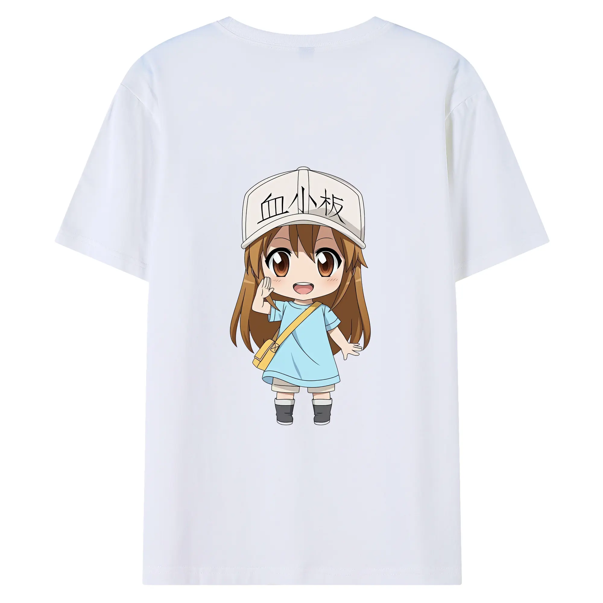 はたらく細胞 グッズ,血小板 - 綿100％ 半袖Tシャツ ・ バックプリント ・ 快適 通気性 ・ 日常使い 散歩 スポーツ用