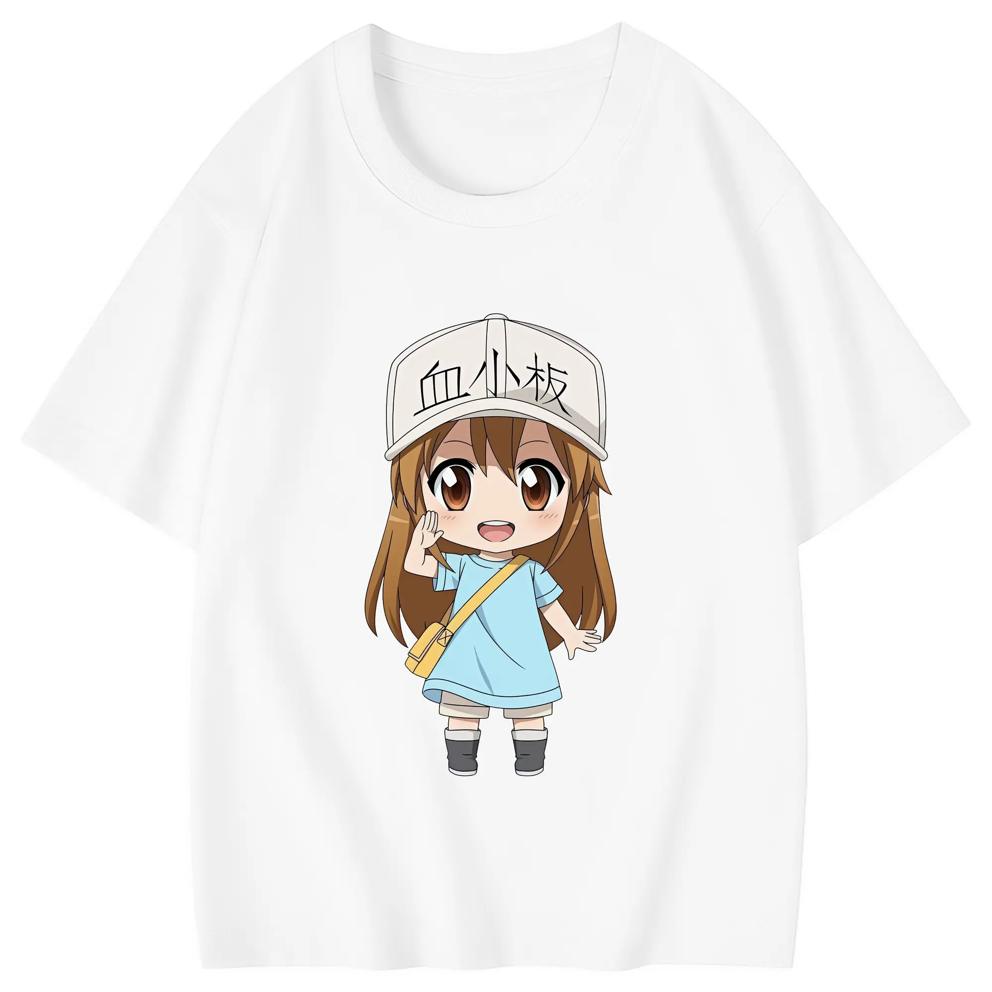 はたらく細胞 グッズ,血小板 - 綿100％ キッズTシャツ ・ フロントプリント ・ 快適 通気性 ・ スポーツ カジュアル 散歩用