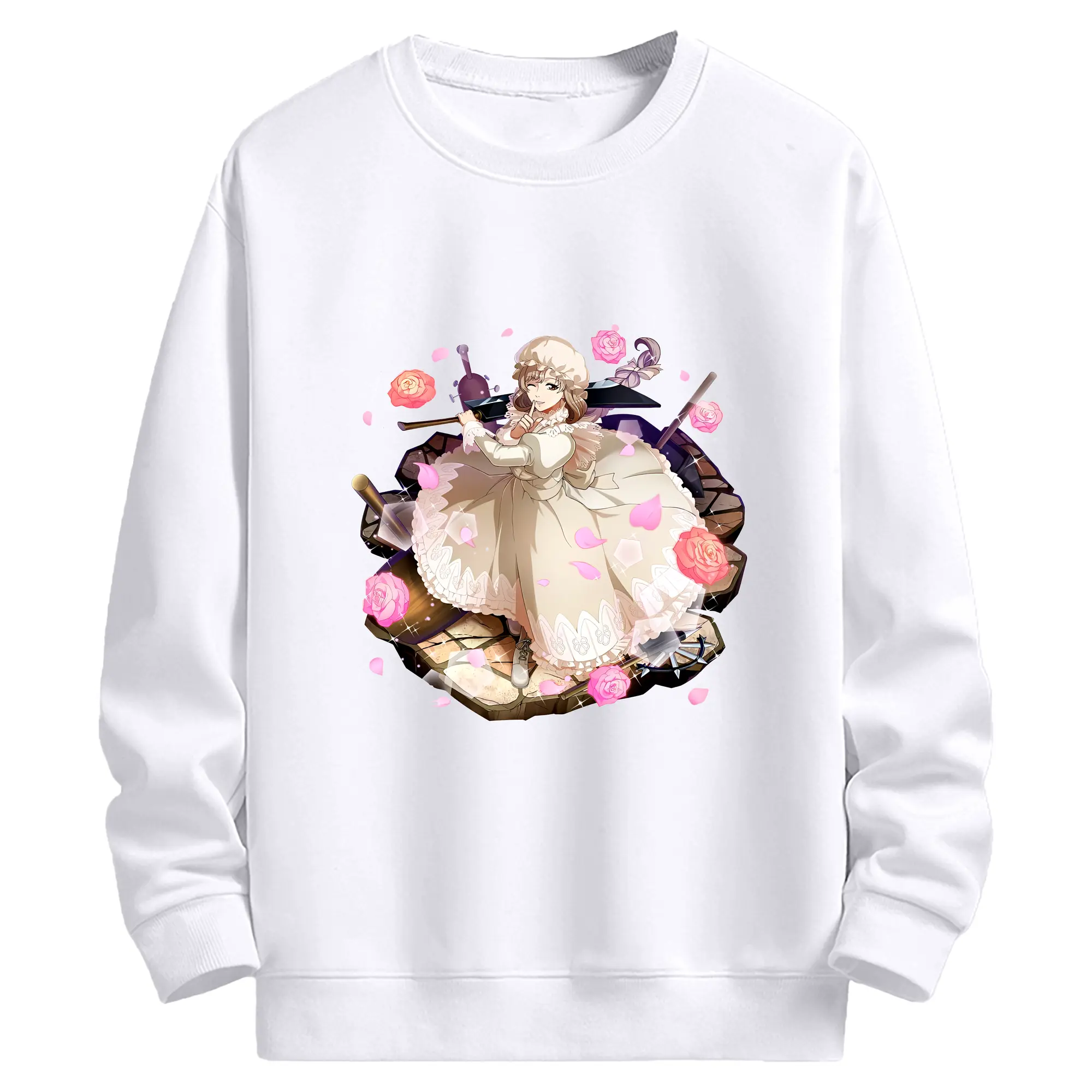 はたらく細胞 グッズ,マクロファージ - 高品質 クルーネック スウェット ・ コットン59％ ポリエステル41％ ・ ユニセックス 長袖 トレーナー ・ カジュアル デイリー スポーツ 散歩用