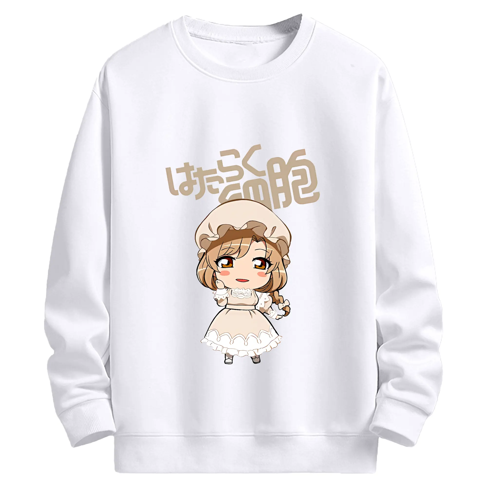 はたらく細胞 グッズ,マクロファージ - 高品質 クルーネック スウェット ・ コットン59％ ポリエステル41％ ・ ユニセックス 長袖 トレーナー ・ カジュアル デイリー スポーツ 散歩用