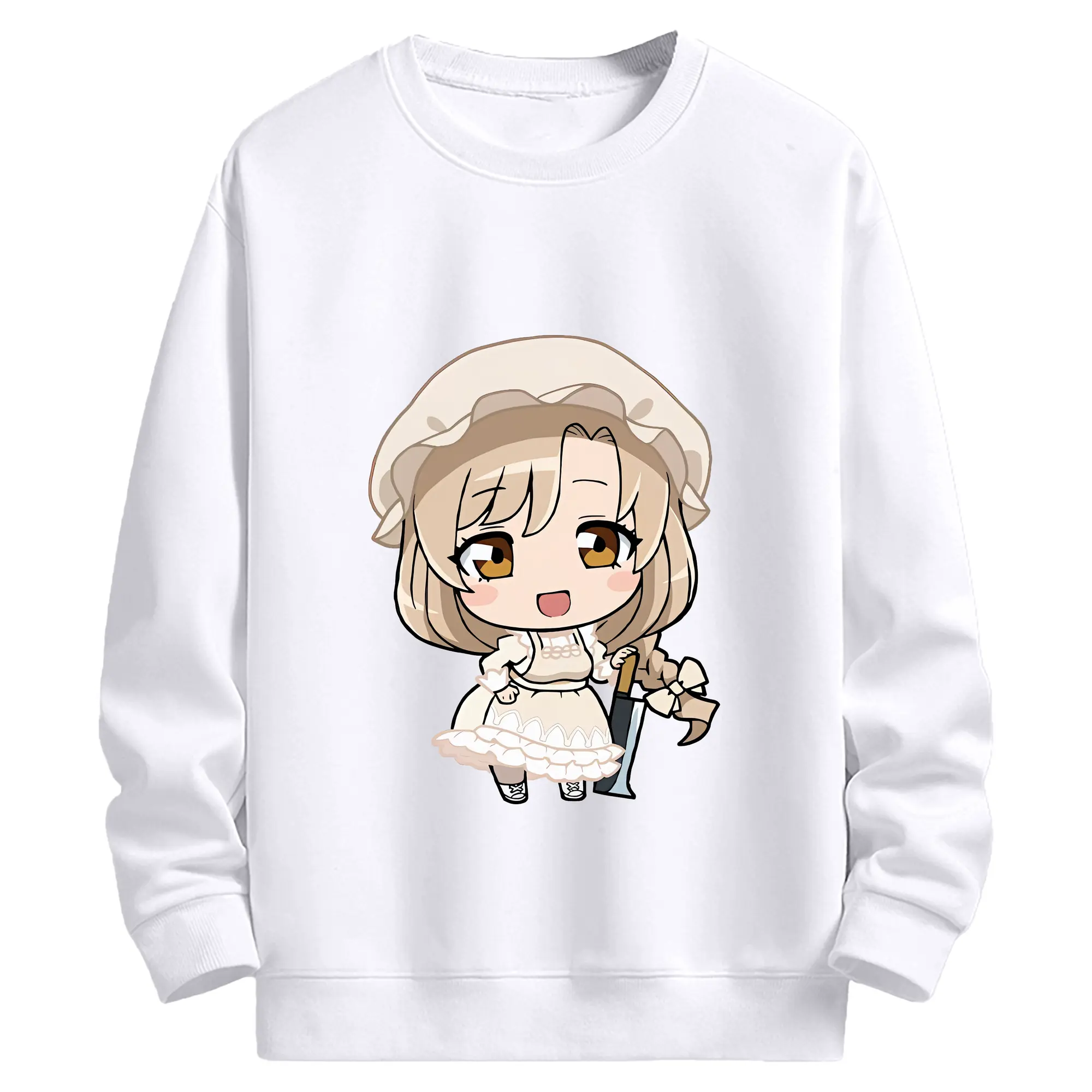 はたらく細胞 グッズ,マクロファージ - 高品質 クルーネック スウェット ・ コットン59％ ポリエステル41％ ・ ユニセックス 長袖 トレーナー ・ カジュアル デイリー スポーツ 散歩用