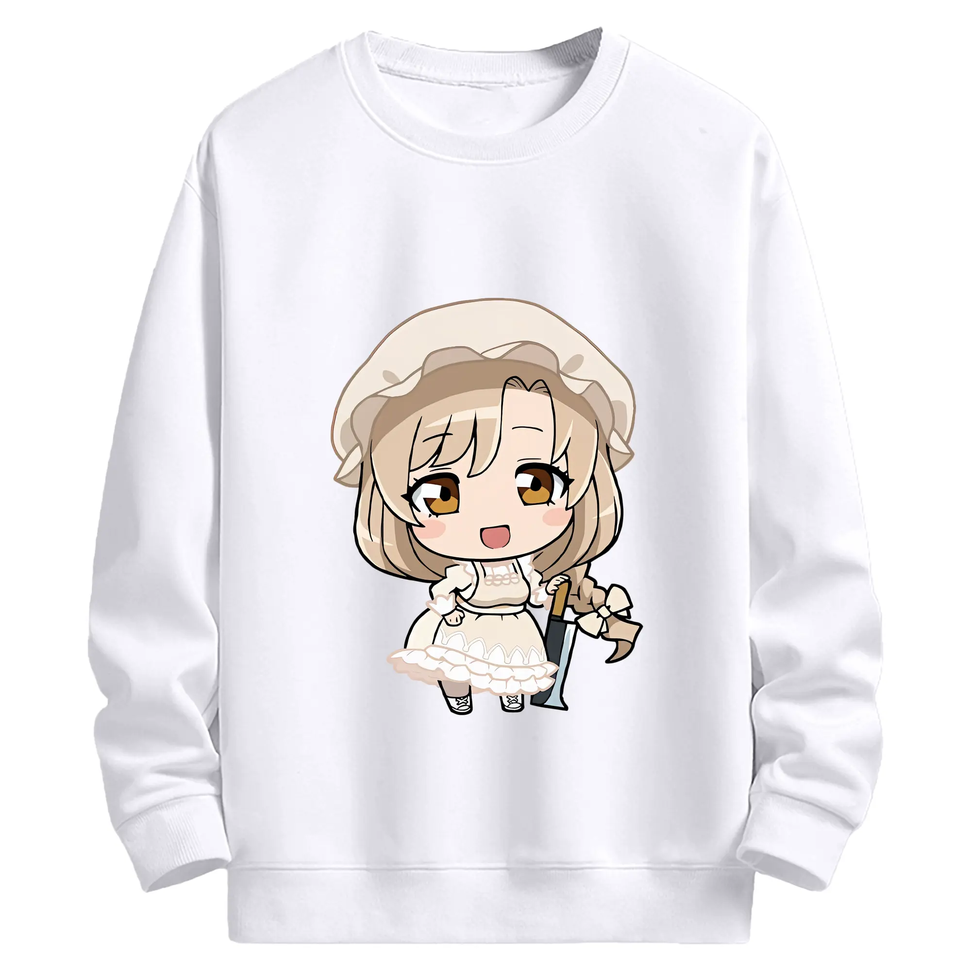 はたらく細胞 グッズ,マクロファージ - 高品質 クルーネック スウェット ・ コットン59％ ポリエステル41％ ・ ユニセックス 長袖 トレーナー ・ カジュアル デイリー スポーツ 散歩用