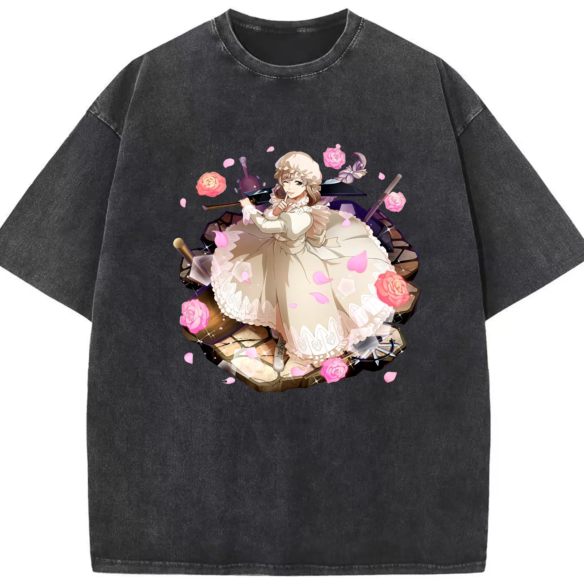 はたらく細胞 グッズ,マクロファージ - 綿100％ ヴィンテージ風 半袖Tシャツ ・ フロントプリント ・ 柔らか肌触り ・ 通気性 快適 ・ スポーツ カジュアル 外出用