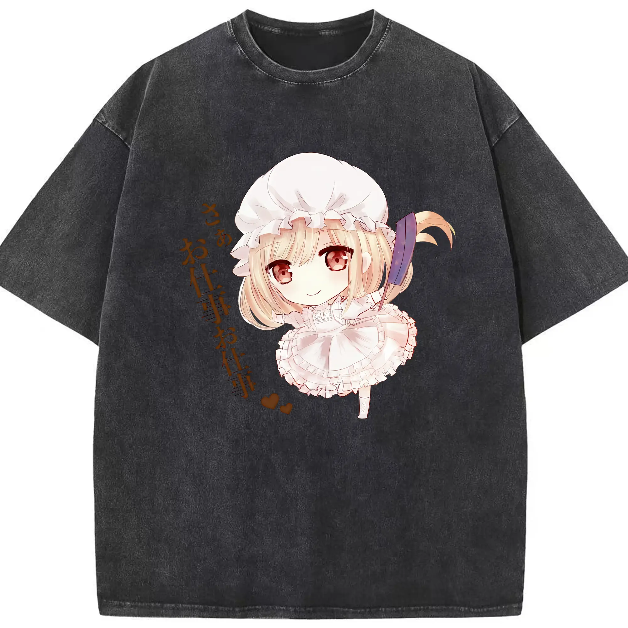 はたらく細胞 グッズ,マクロファージ - 綿100％ ヴィンテージ風 半袖Tシャツ ・ フロントプリント ・ 柔らか肌触り ・ 通気性 快適 ・ スポーツ カジュアル 外出用