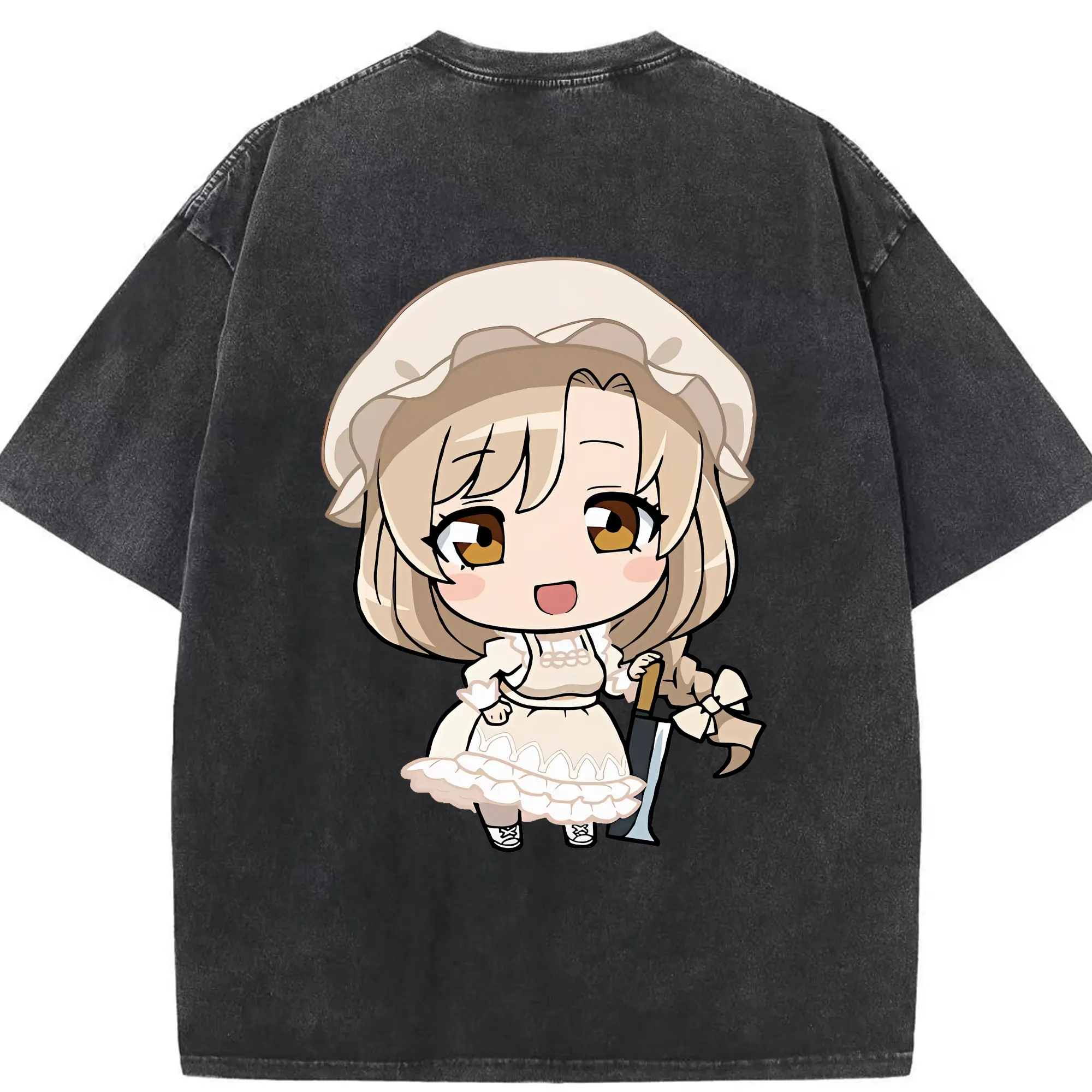 はたらく細胞 グッズ,マクロファージ - 綿100％ ヴィンテージ風 半袖Tシャツ ・ 背面プリント ・ 柔らか肌触り ・ 通気性 快適 ・ スポーツ カジュアル 外出用