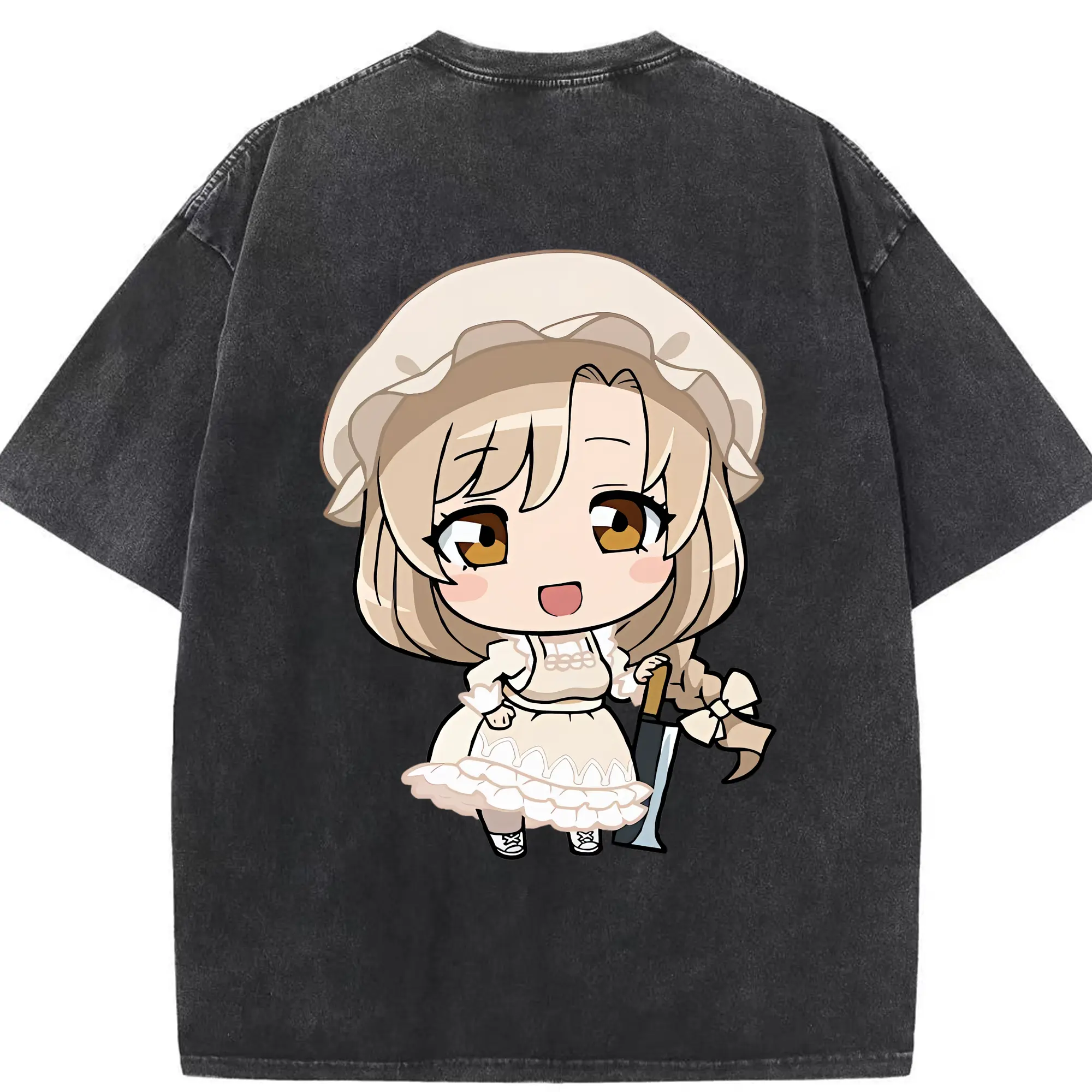 はたらく細胞 グッズ,マクロファージ - 綿100％ ヴィンテージ風 半袖Tシャツ ・ 背面プリント ・ 柔らか肌触り ・ 通気性 快適 ・ スポーツ カジュアル 外出用