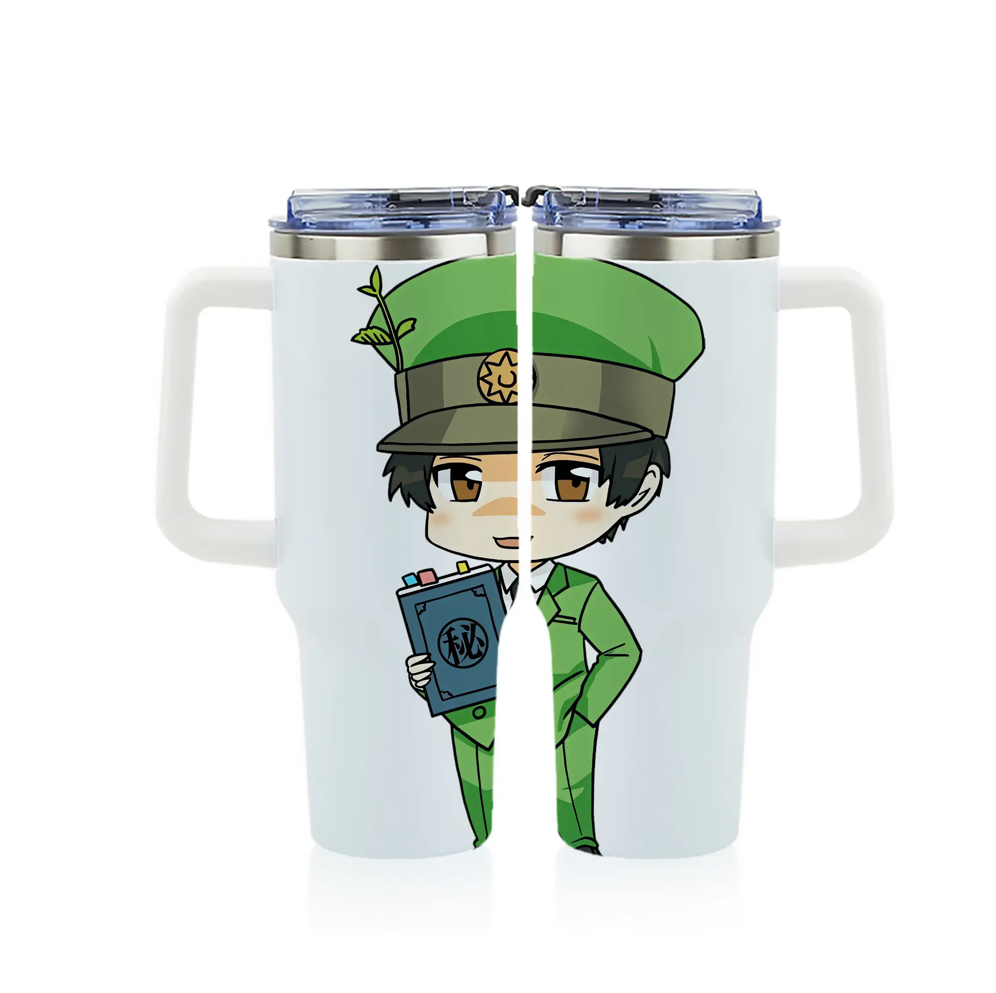 はたらく細胞 グッズ,樹状細胞 - 1200mL フルプリント車用タンブラー ・ 304ステンレス 内側 ・ 201ステンレス 外側 ・ 保温 保冷 ・ 通勤 ドライブ アウトドア用