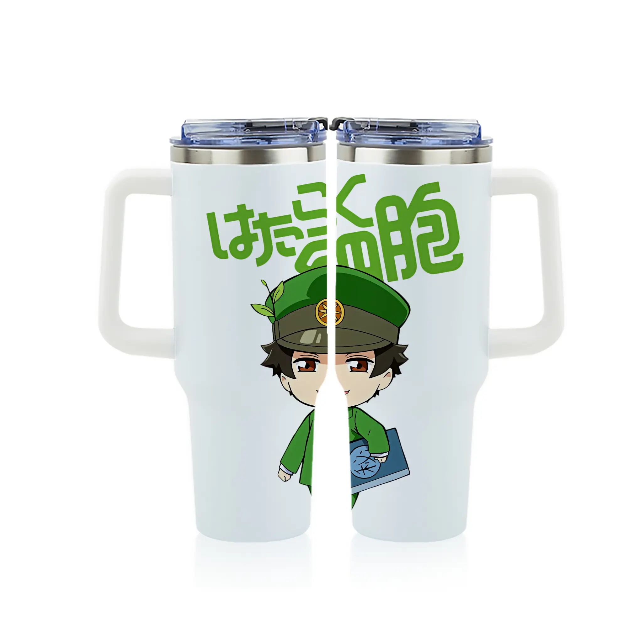 はたらく細胞 グッズ,樹状細胞 - 1200mL フルプリント車用タンブラー ・ 304ステンレス 内側 ・ 201ステンレス 外側 ・ 保温 保冷 ・ 通勤 ドライブ アウトドア用