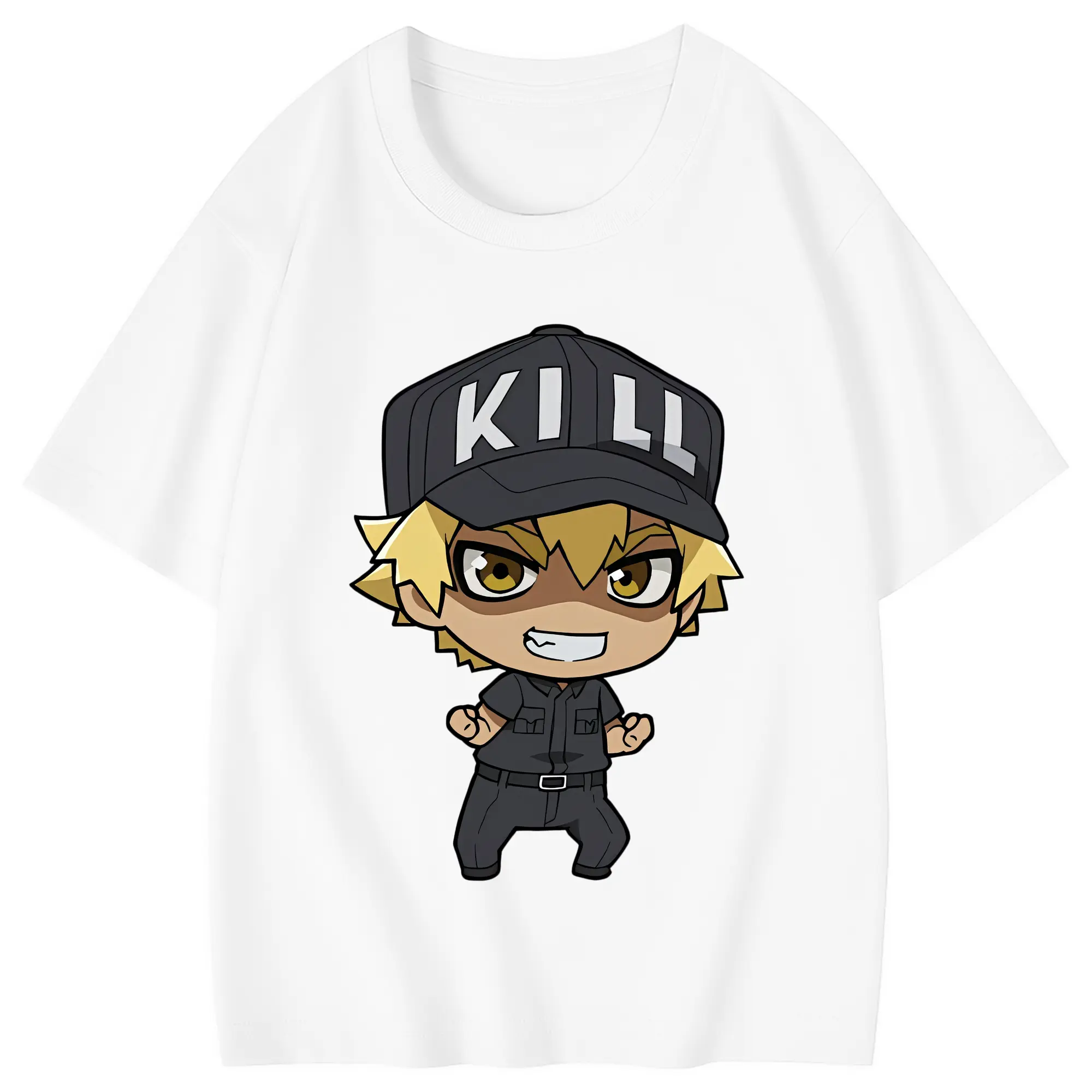 はたらく細胞 グッズ,キラーT細胞 - 綿100％ キッズTシャツ ・ フロントプリント ・ 快適 通気性 ・ スポーツ カジュアル 散歩用