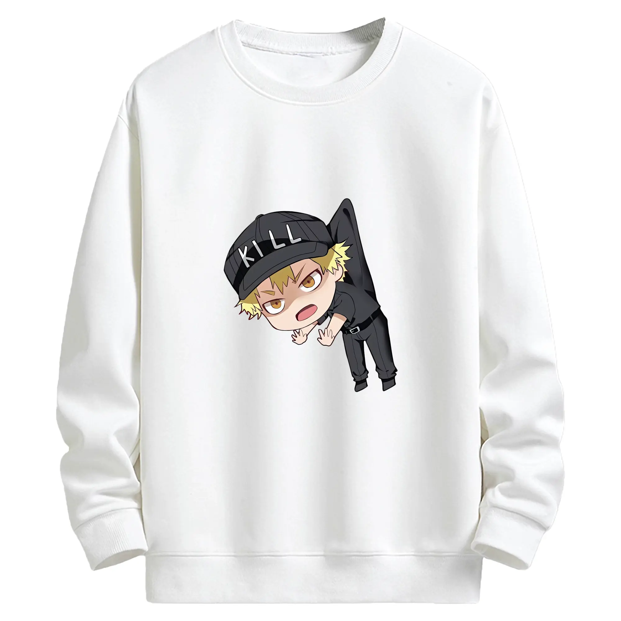 はたらく細胞 グッズ,キラーT細胞 - キッズ クルーネックスウェットシャツ ・ フロントプリント ・ 綿80％ ポリエステル20％ ・ 快適 通学 スポーツ 日常使い お散歩用