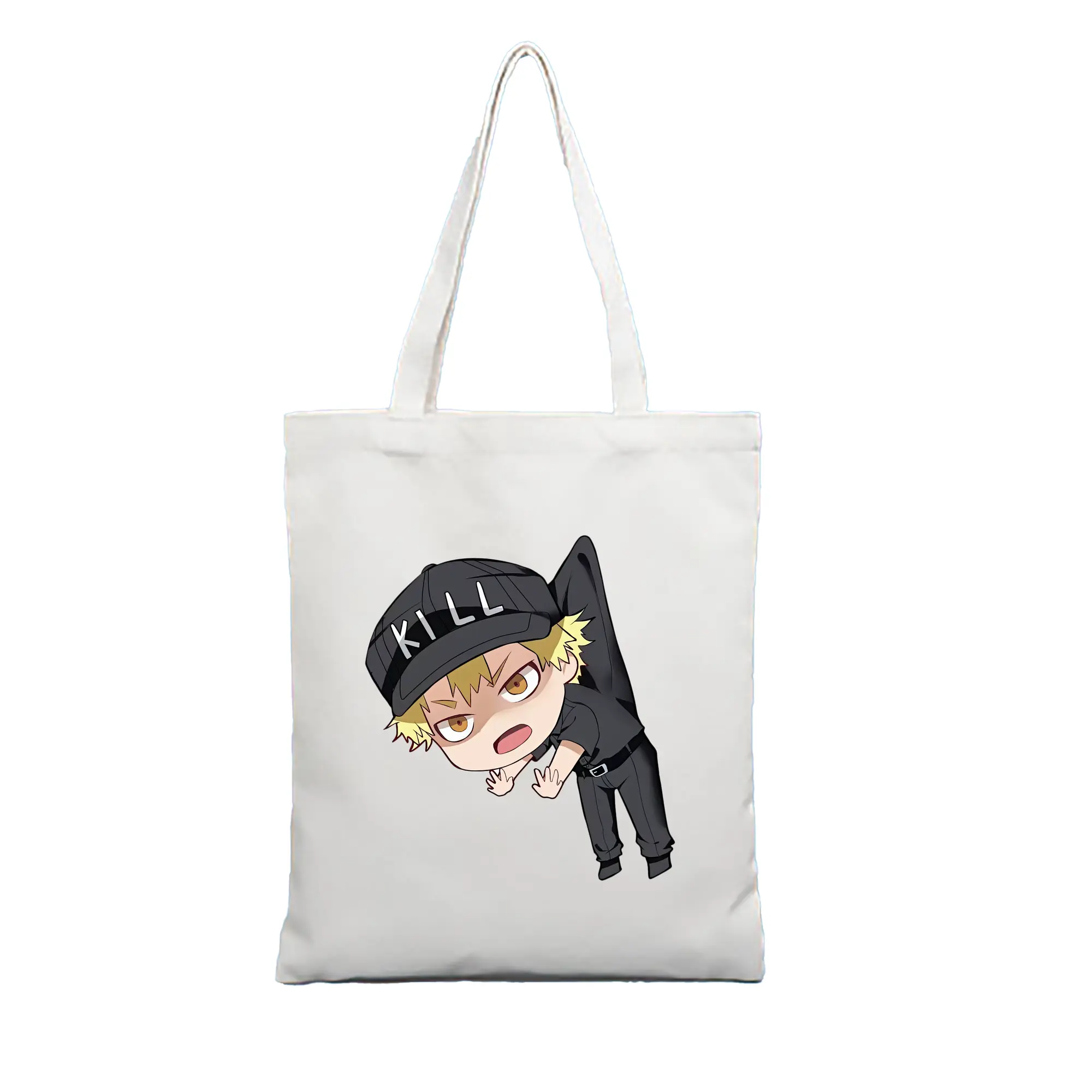 はたらく細胞 グッズ,キラーT細胞 - 縦型キャンバス手提げバッグ（トートバッグ） ・ キャンバス素材 ・ ショッピング用 ・ 軽量 丈夫 お手入れ簡単