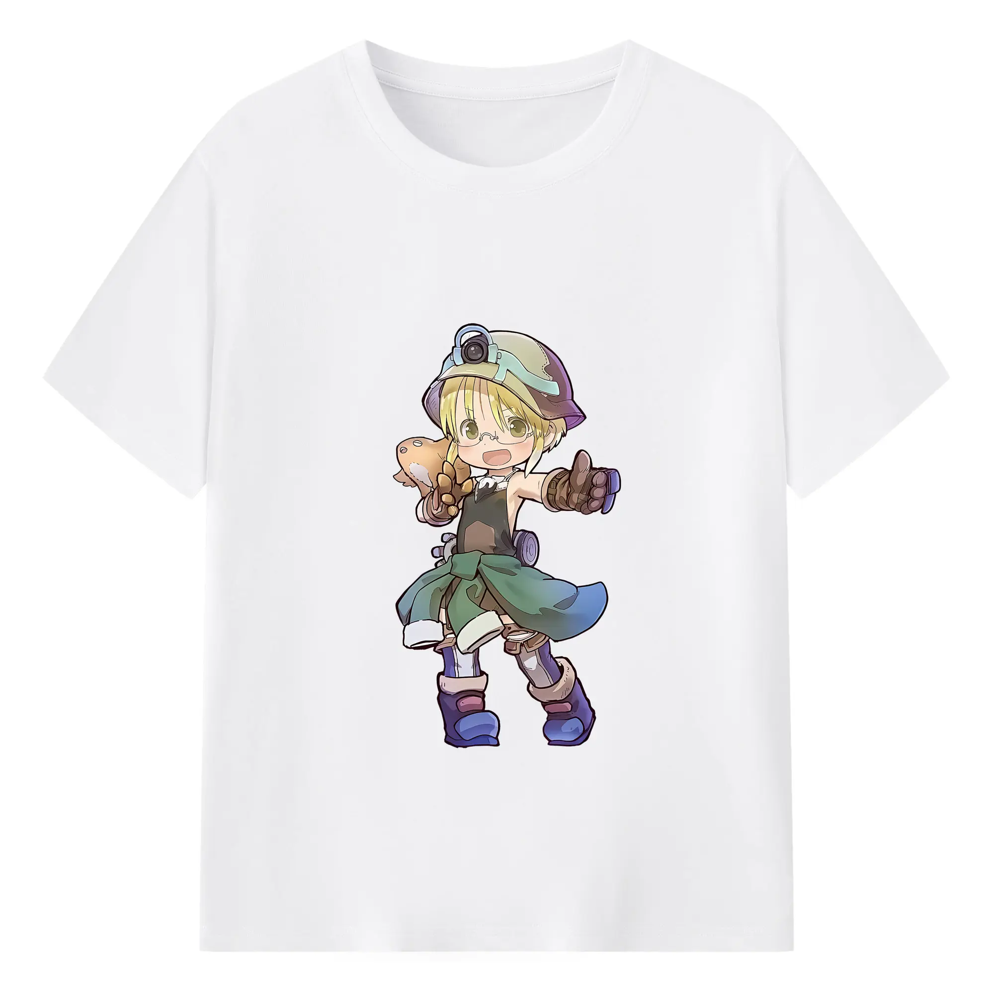 メイドインアビス グッズ,リコ - 綿100％ 半袖Tシャツ ・ フロントプリント ・ 快適 通気性 ・ 日常使い 散歩 スポーツ用