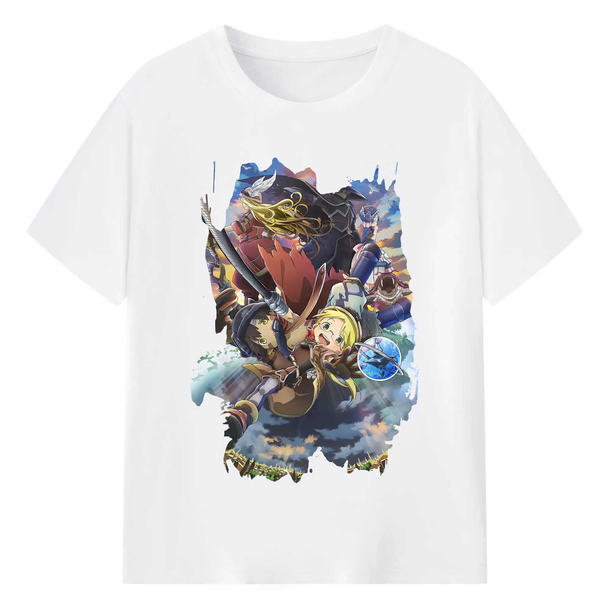 メイドインアビス グッズ,リコ - 綿100％ 半袖Tシャツ ・ フロントプリント ・ 快適 通気性 ・ 日常使い 散歩 スポーツ用