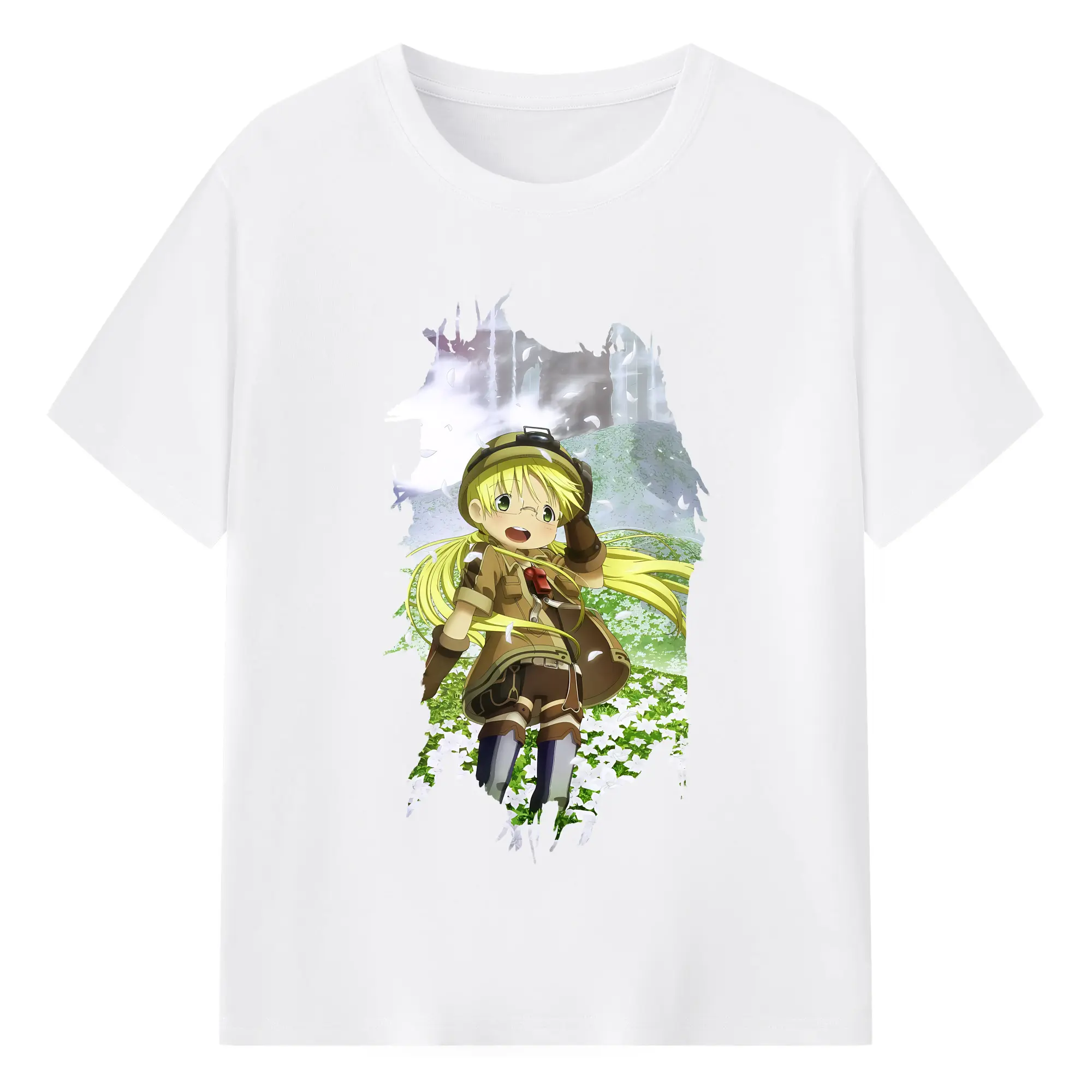 メイドインアビス グッズ,リコ - 綿100％ 半袖Tシャツ ・ フロントプリント ・ 快適 通気性 ・ 日常使い 散歩 スポーツ用
