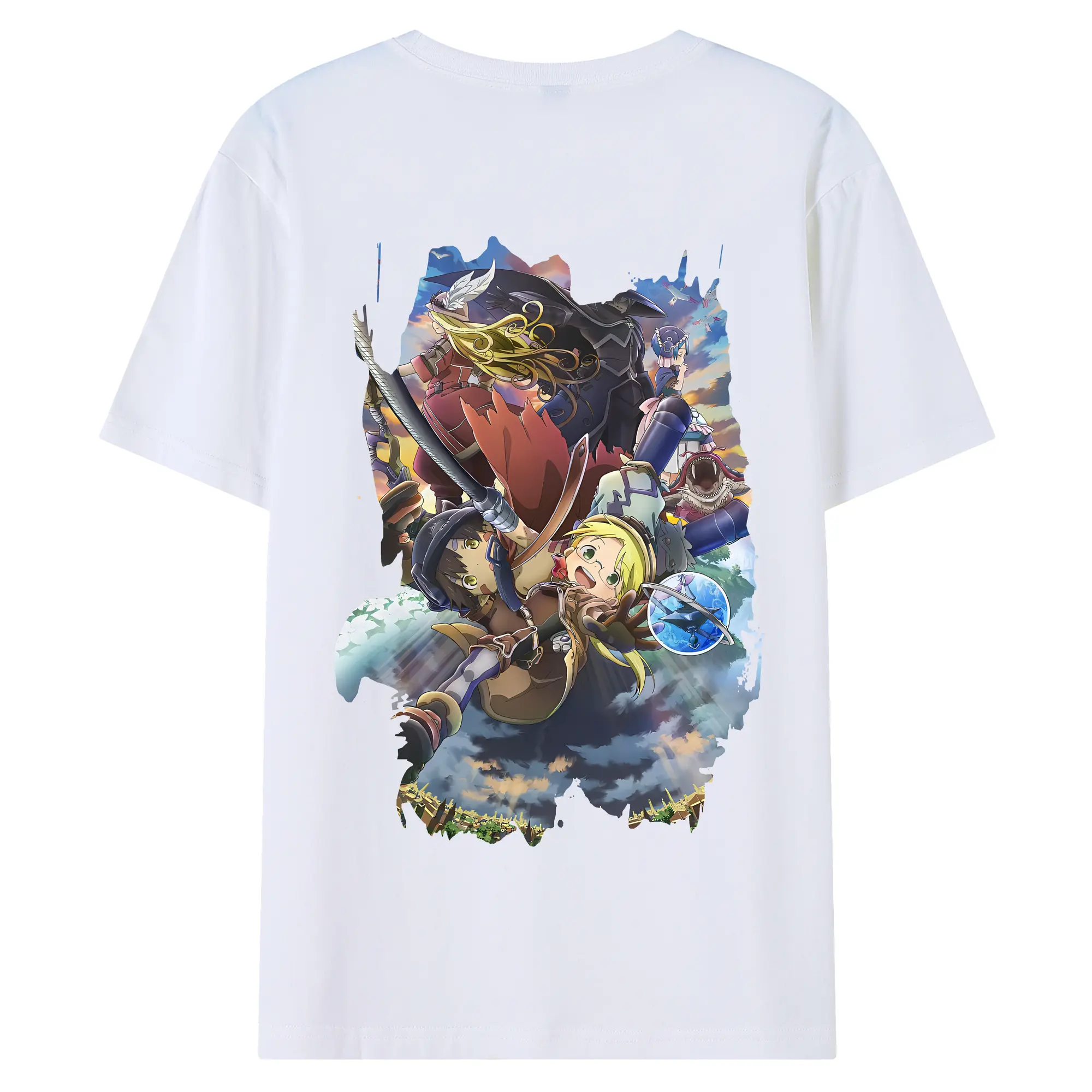 メイドインアビス グッズ,リコ - 綿100％ 半袖Tシャツ ・ バックプリント ・ 快適 通気性 ・ 日常使い 散歩 スポーツ用