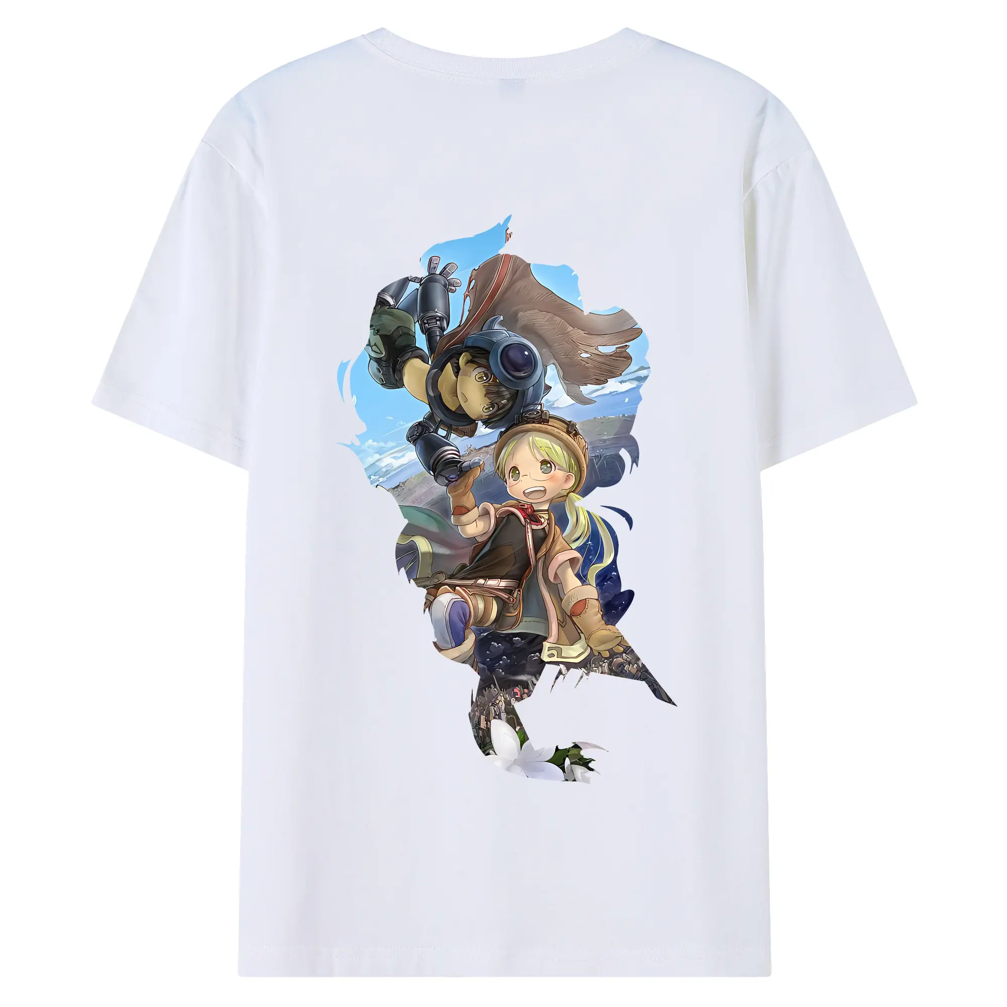 メイドインアビス グッズ,リコ - 綿100％ 半袖Tシャツ ・ バックプリント ・ 快適 通気性 ・ 日常使い 散歩 スポーツ用