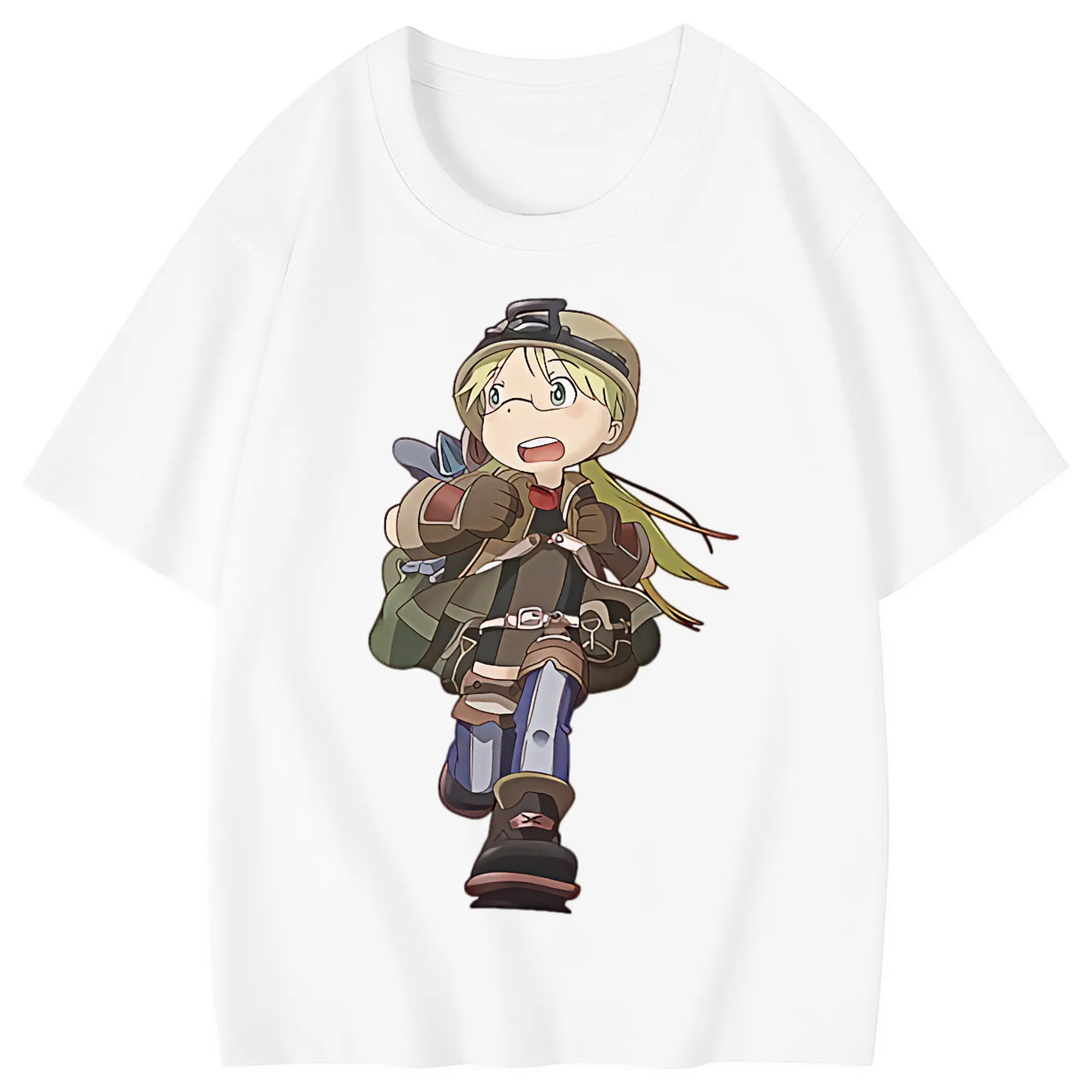 メイドインアビス グッズ,リコ - 綿100％ キッズTシャツ ・ フロントプリント ・ 快適 通気性 ・ スポーツ カジュアル 散歩用