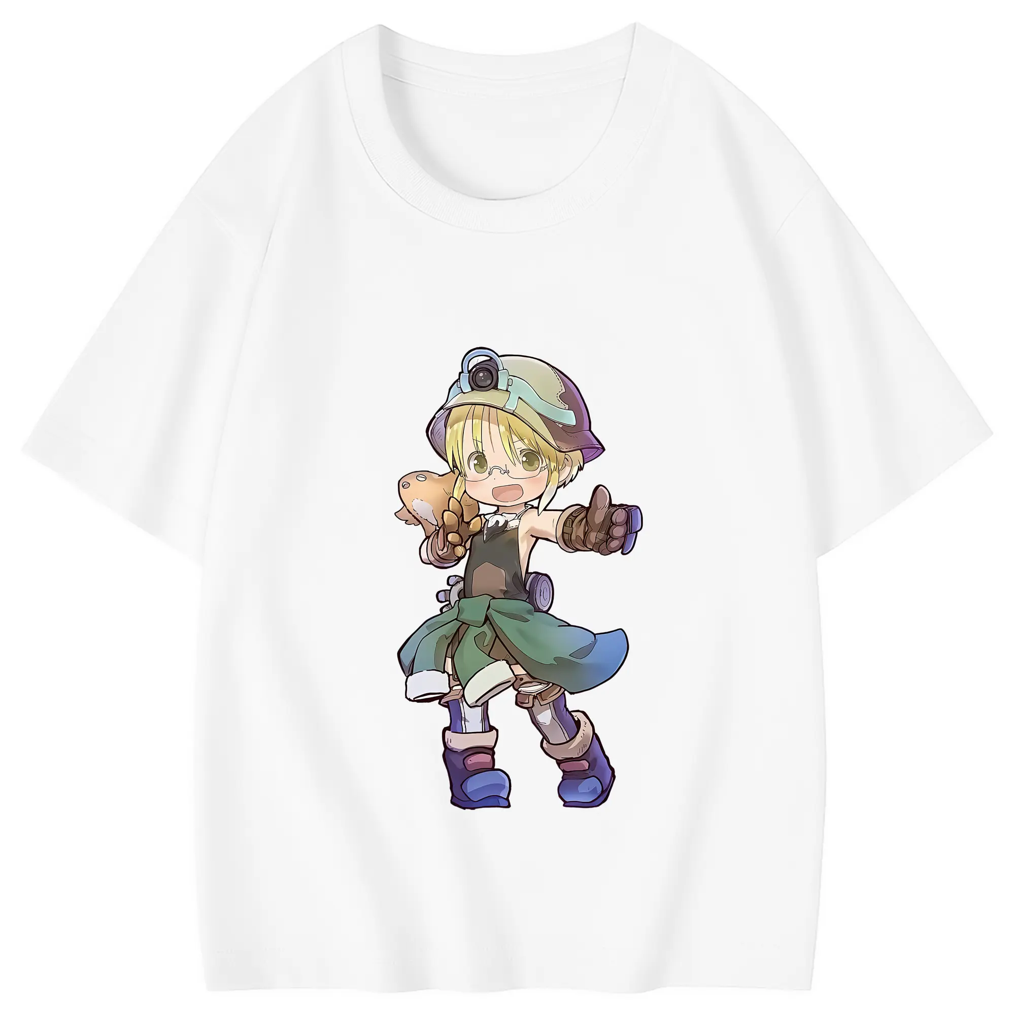 メイドインアビス グッズ,リコ - 綿100％ キッズTシャツ ・ フロントプリント ・ 快適 通気性 ・ スポーツ カジュアル 散歩用