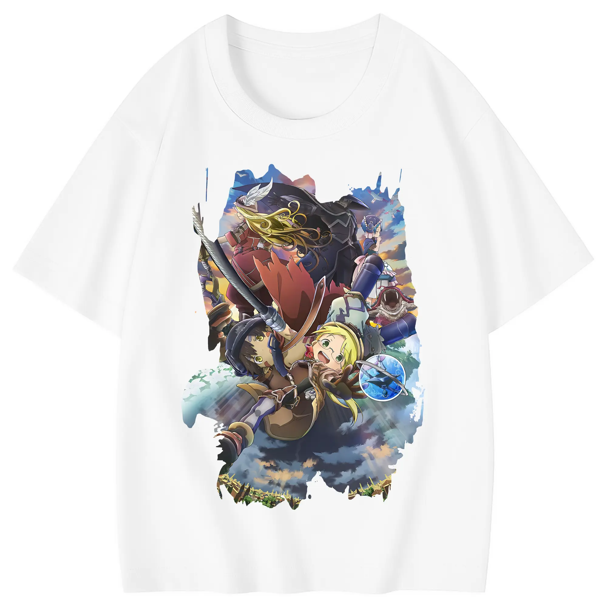メイドインアビス グッズ,リコ - 綿100％ キッズTシャツ ・ フロントプリント ・ 快適 通気性 ・ スポーツ カジュアル 散歩用