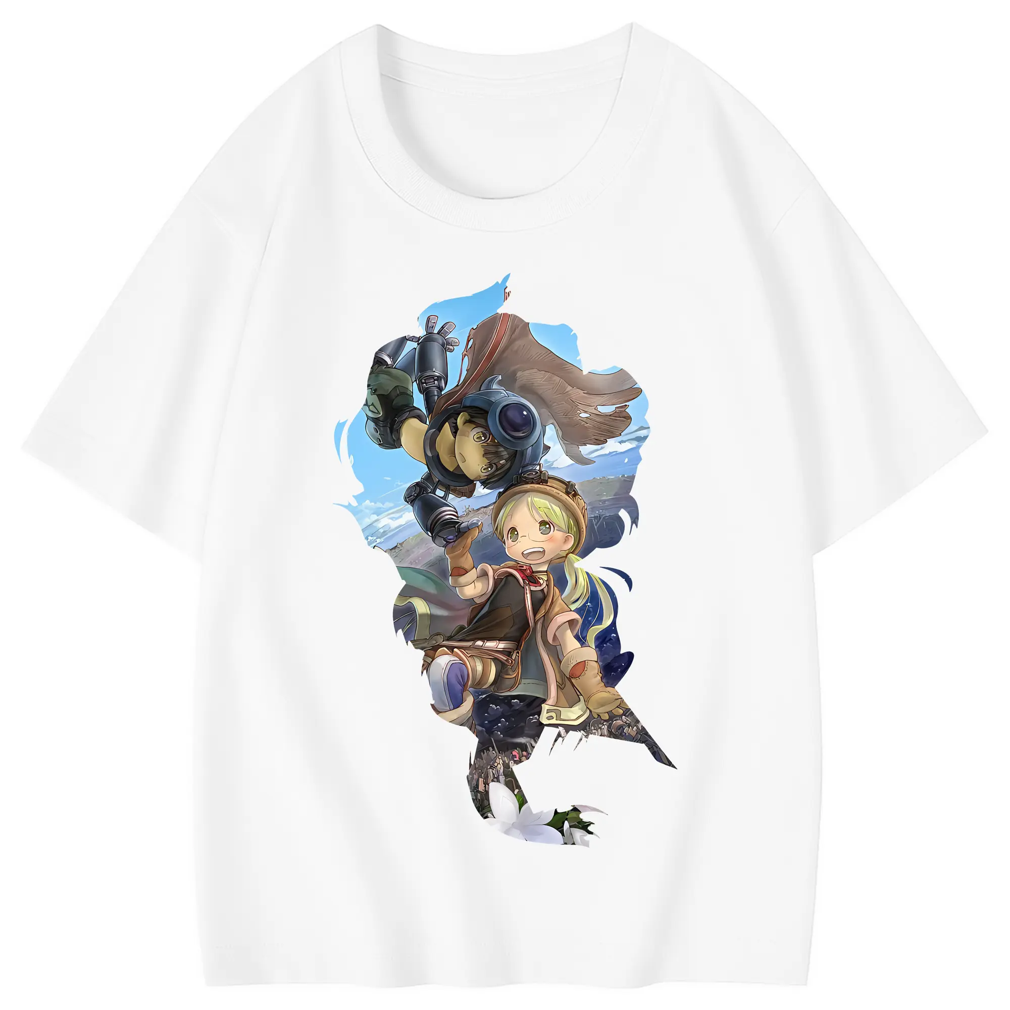 メイドインアビス グッズ,リコ - 綿100％ キッズTシャツ ・ フロントプリント ・ 快適 通気性 ・ スポーツ カジュアル 散歩用