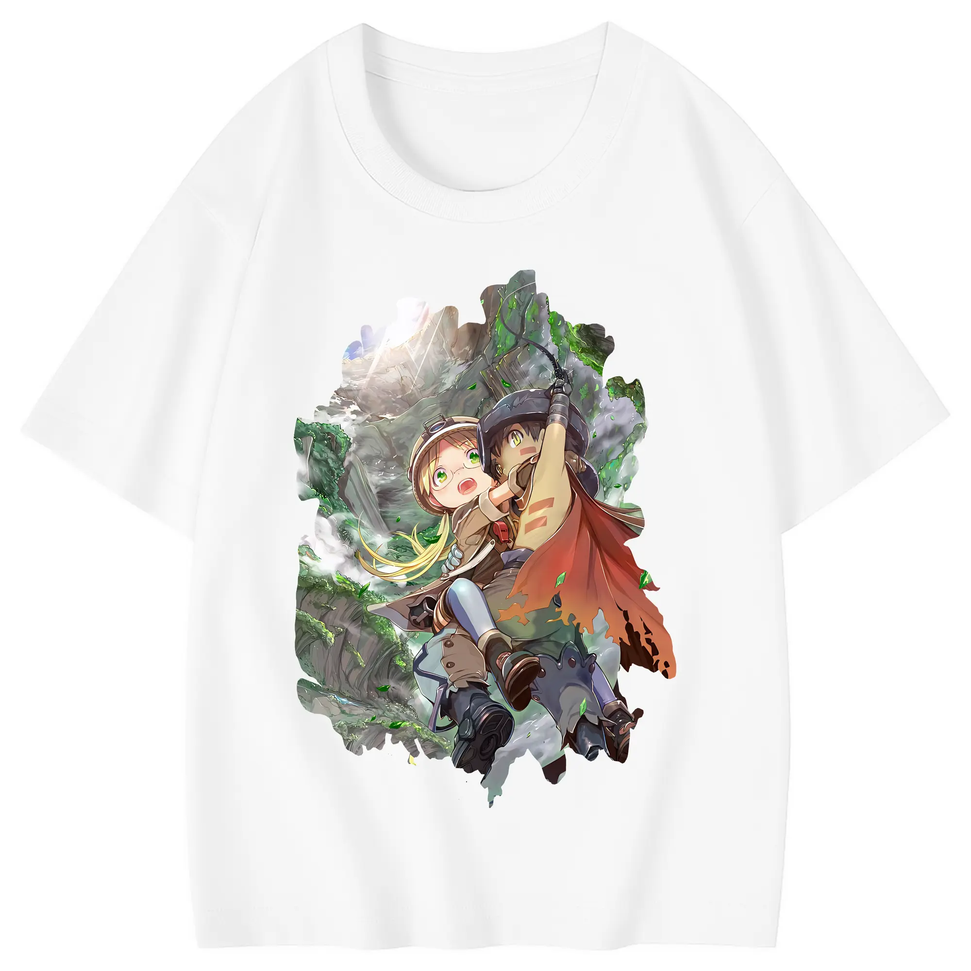メイドインアビス グッズ,リコ - 綿100％ キッズTシャツ ・ フロントプリント ・ 快適 通気性 ・ スポーツ カジュアル 散歩用