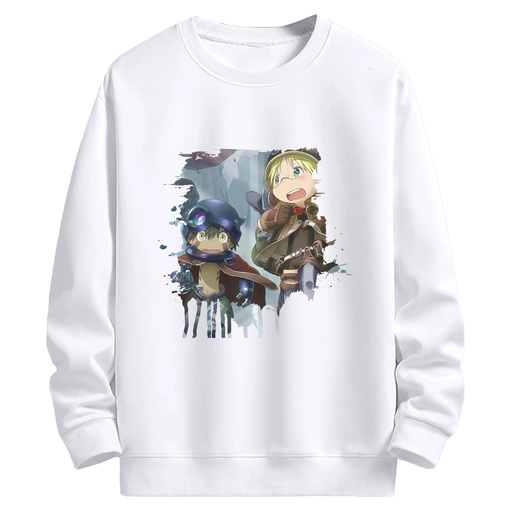 メイドインアビス グッズ,リコ - 高品質 クルーネック スウェット ・ コットン59％ ポリエステル41％ ・ ユニセックス 長袖 トレーナー ・ カジュアル デイリー スポーツ 散歩用