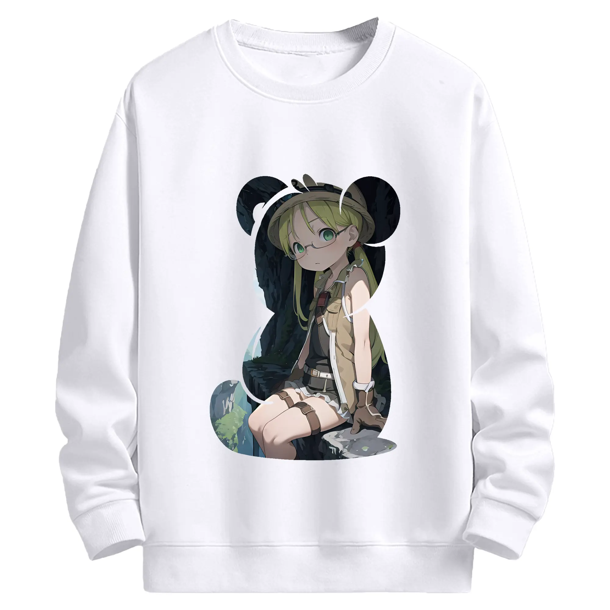 メイドインアビス グッズ,リコ - 高品質 クルーネック スウェット ・ コットン59％ ポリエステル41％ ・ ユニセックス 長袖 トレーナー ・ カジュアル デイリー スポーツ 散歩用